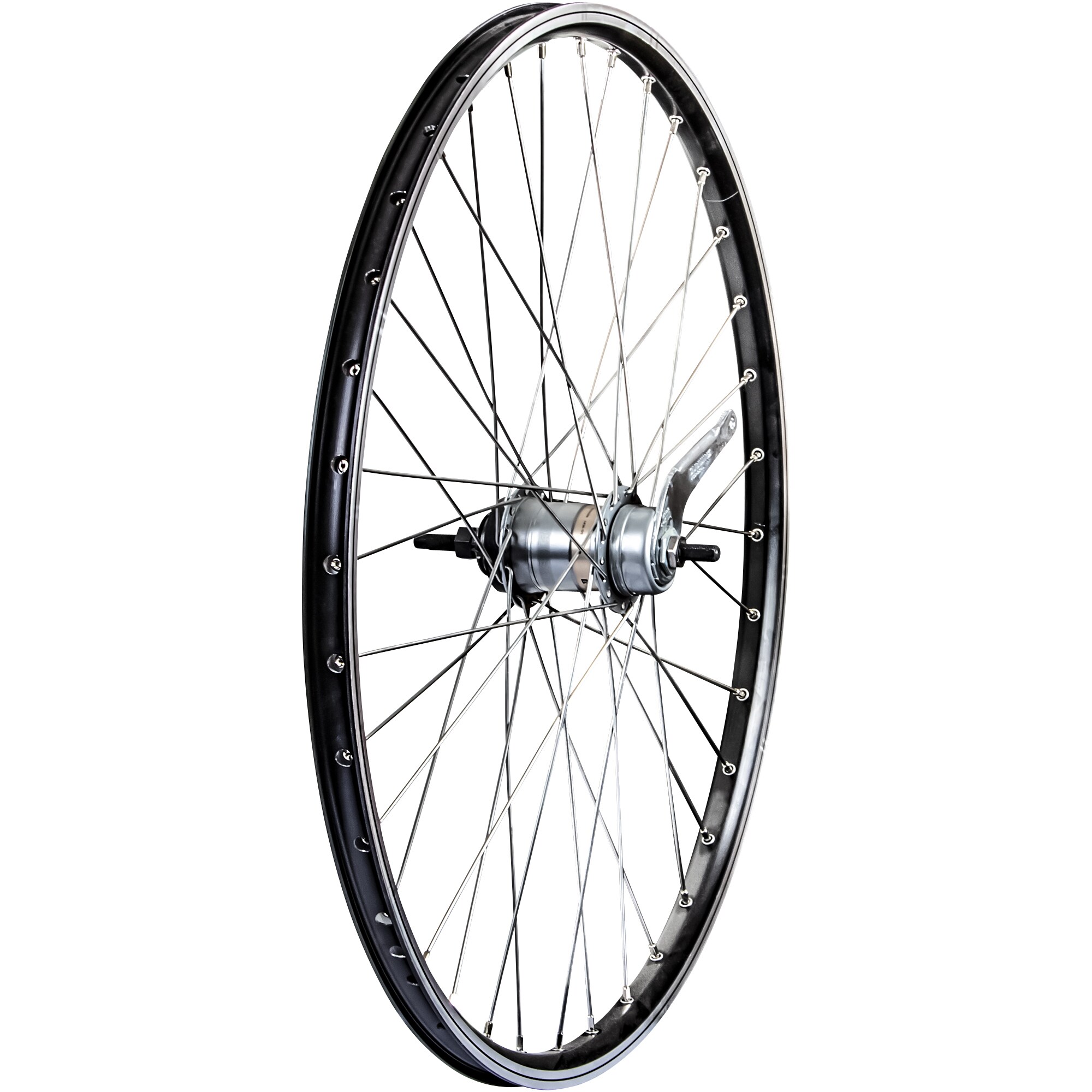 Z&uuml;ndapp Green 2.7 Hinterrad 26 Zoll Laufrad mit Shimano Nexus SG-3C41 Getriebenabe Felge Hohlkammerfelge hinten schwarz/silber - Bild 1