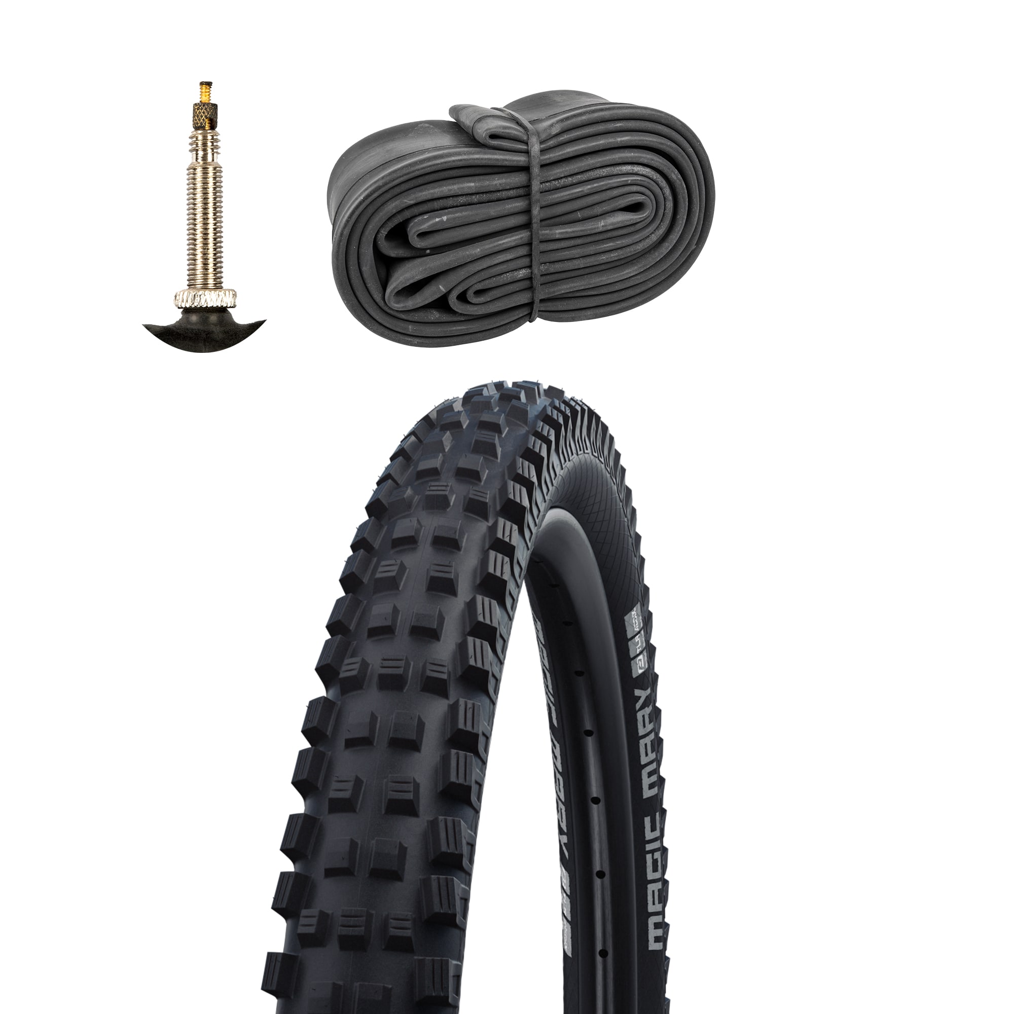Schwalbe Magic Mary Fahrradreifen Enduro MTB 29 Zoll E Mountainbike Reifen Super Gravity Addix Soft 29" x 2,40" mit Schlauch AV - Bild 1