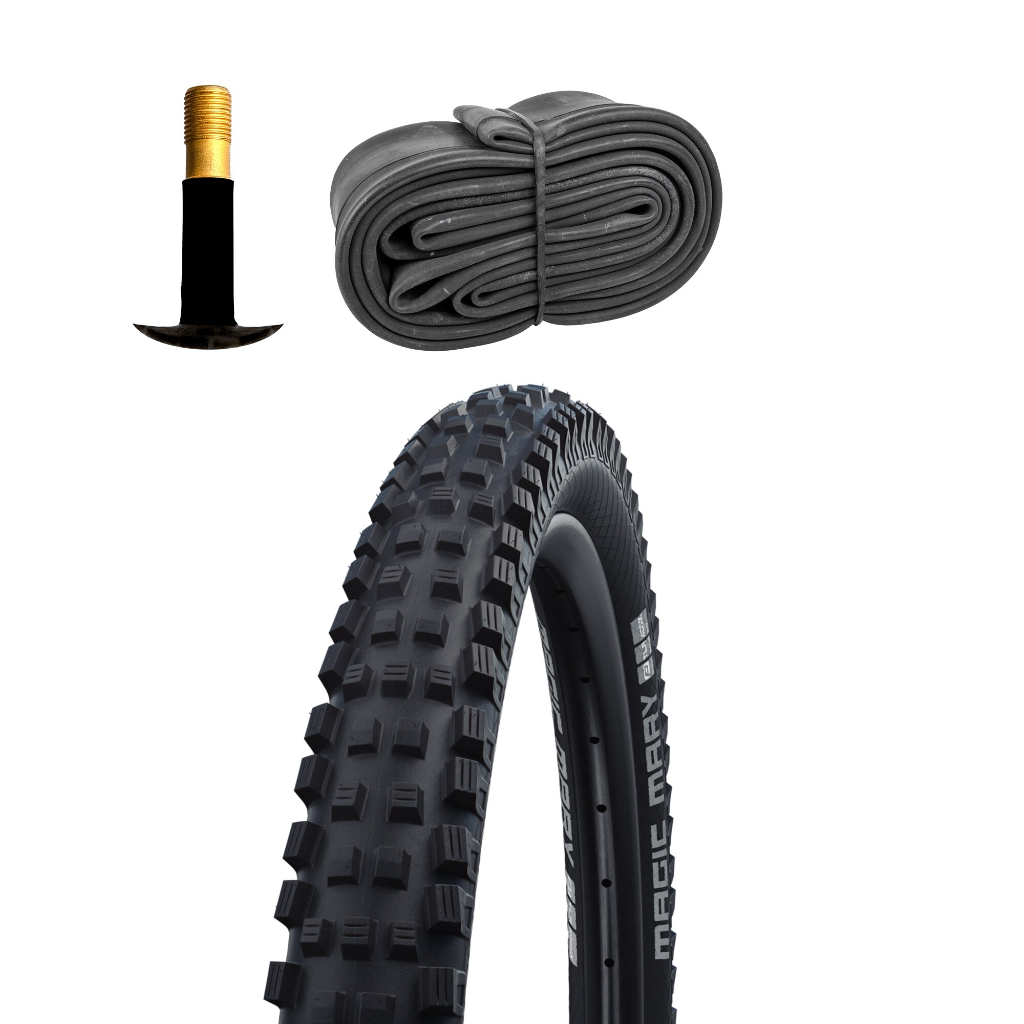 Schwalbe Magic Mary Fahrradreifen Enduro MTB 29 Zoll E Mountainbike Reifen Downhill 29" x 2,40" mit Schlauch AV Addix Soft Super Gravity - Bild 1