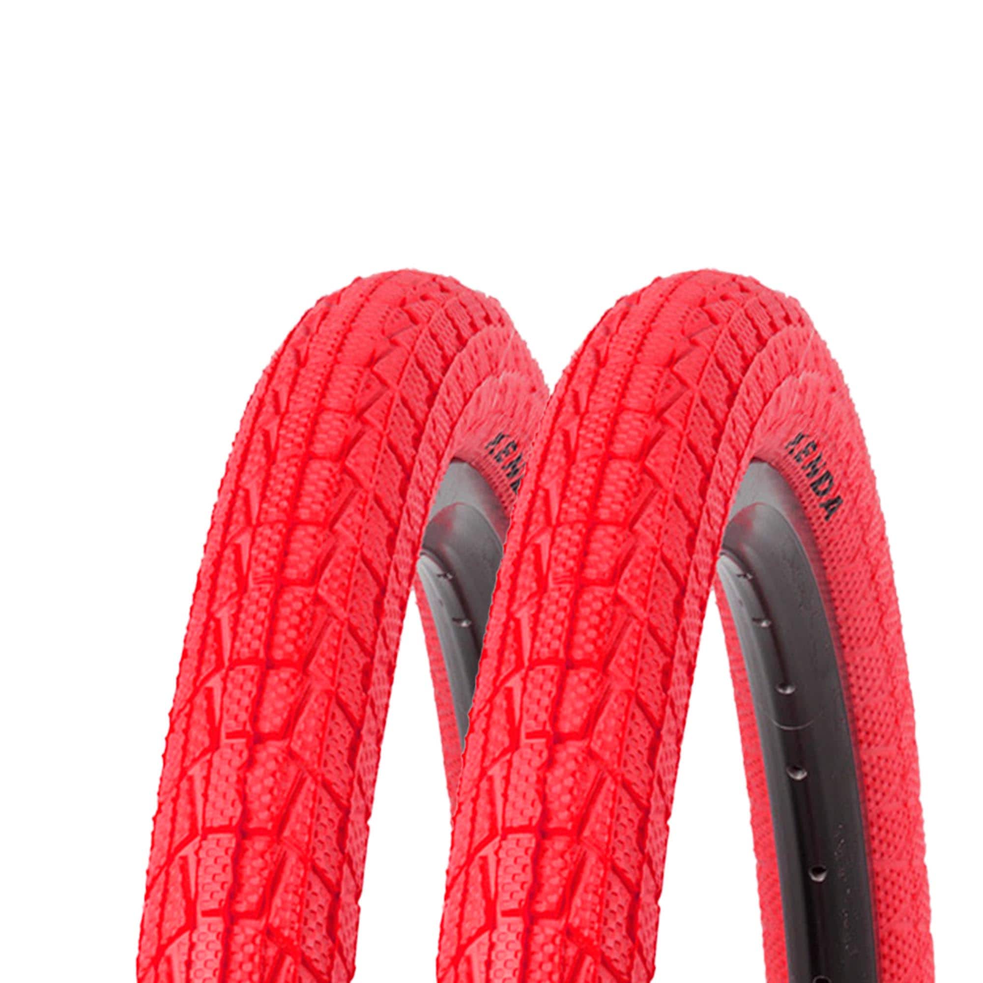 Kenda Krackpot Colour Fahrradreifen BMX Kinderfahrrad 2 Reifen rot - Bild 1