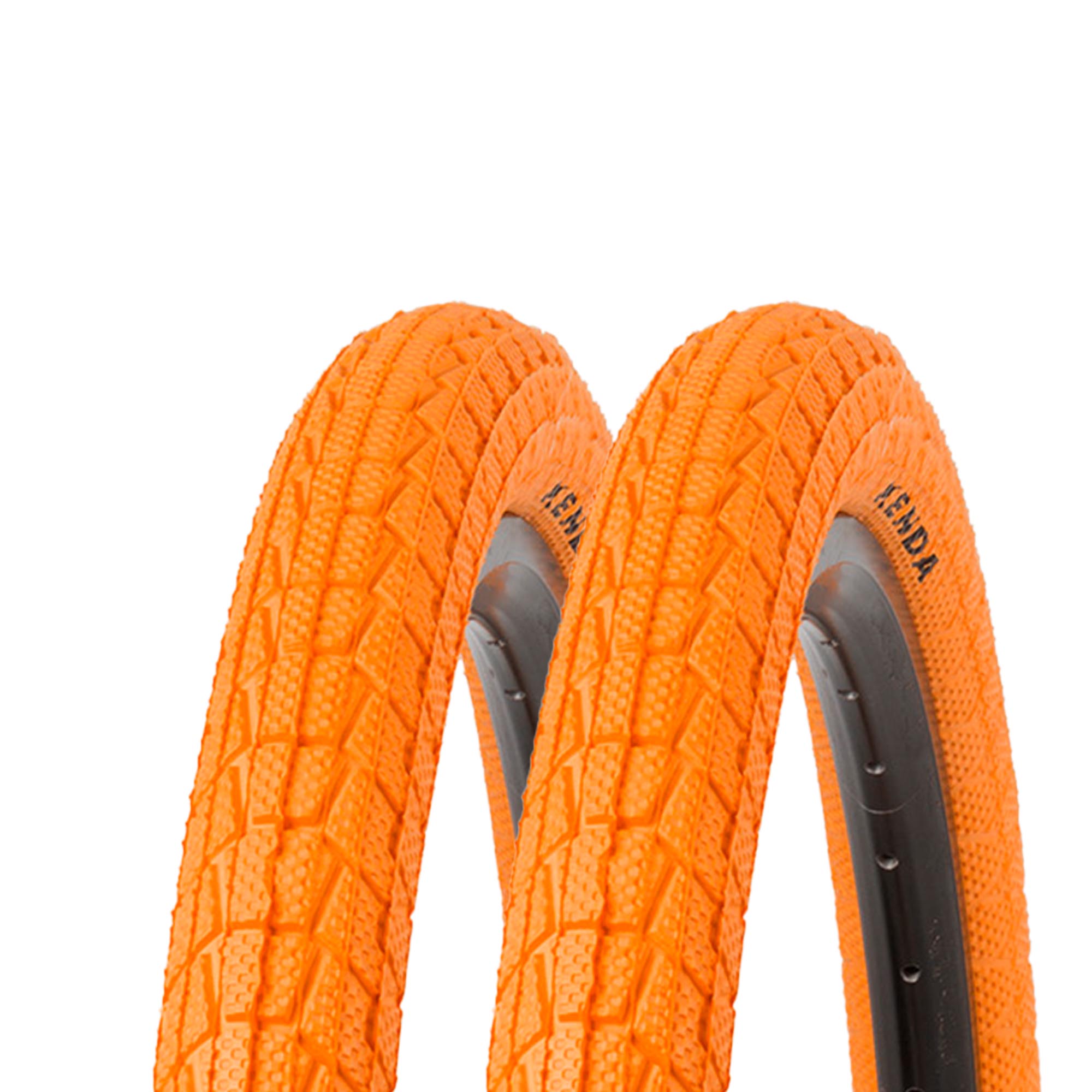 Kenda Krackpot Colour Fahrradreifen BMX Kinderfahrrad 2 Reifen orange - Bild 1