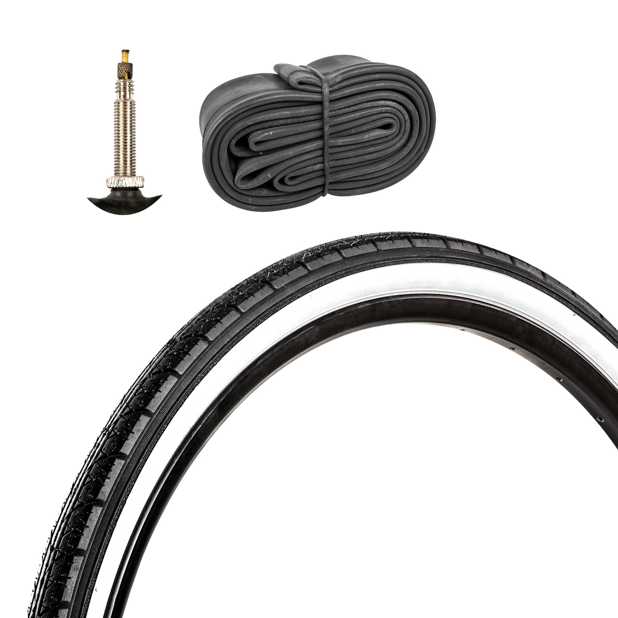 Meghna Fahrradreifen City Trekking Tour 1 Reifen 26 x 1,75 schwarz/wei&szlig; mit 1 Schlauch FV - Bild 1