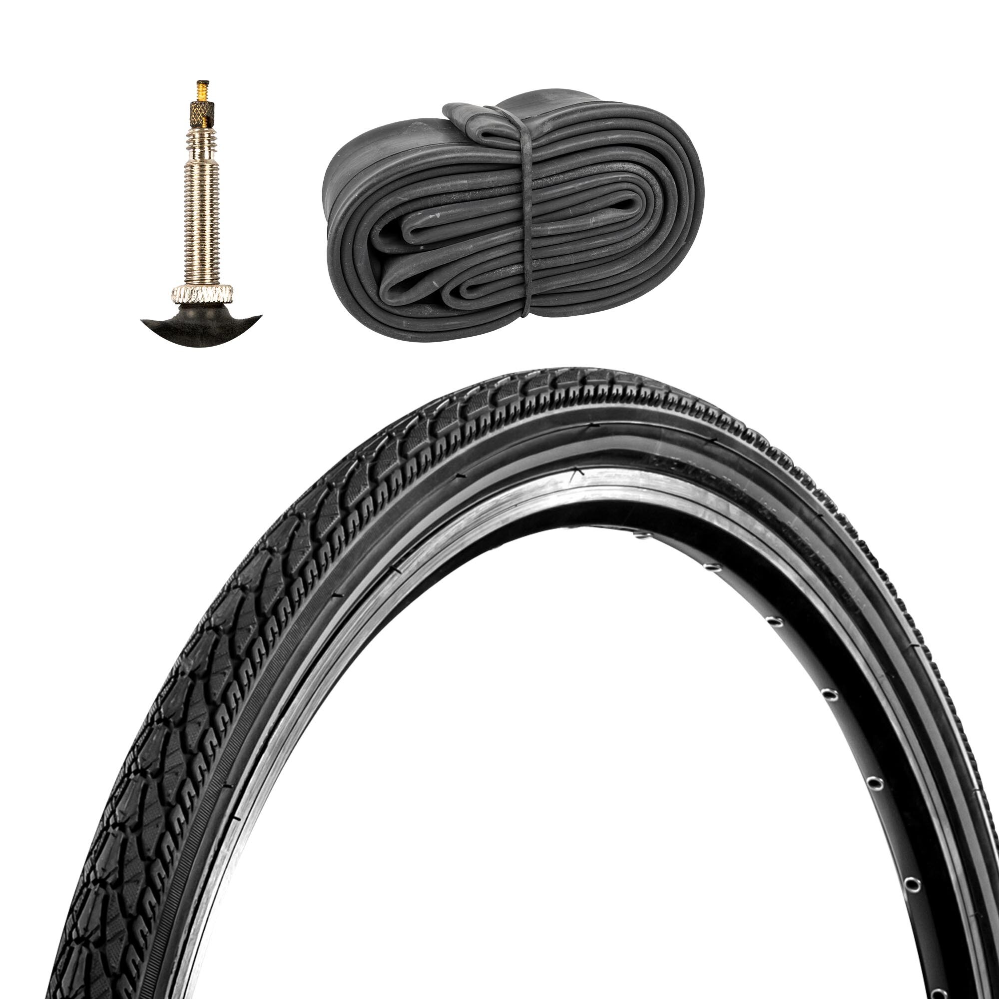 Meghna Fahrradreifen City Trekking Tour 1 Reifen 28 x 1,5" schwarz Reflex mit 1 Schlauch FV - Bild 1