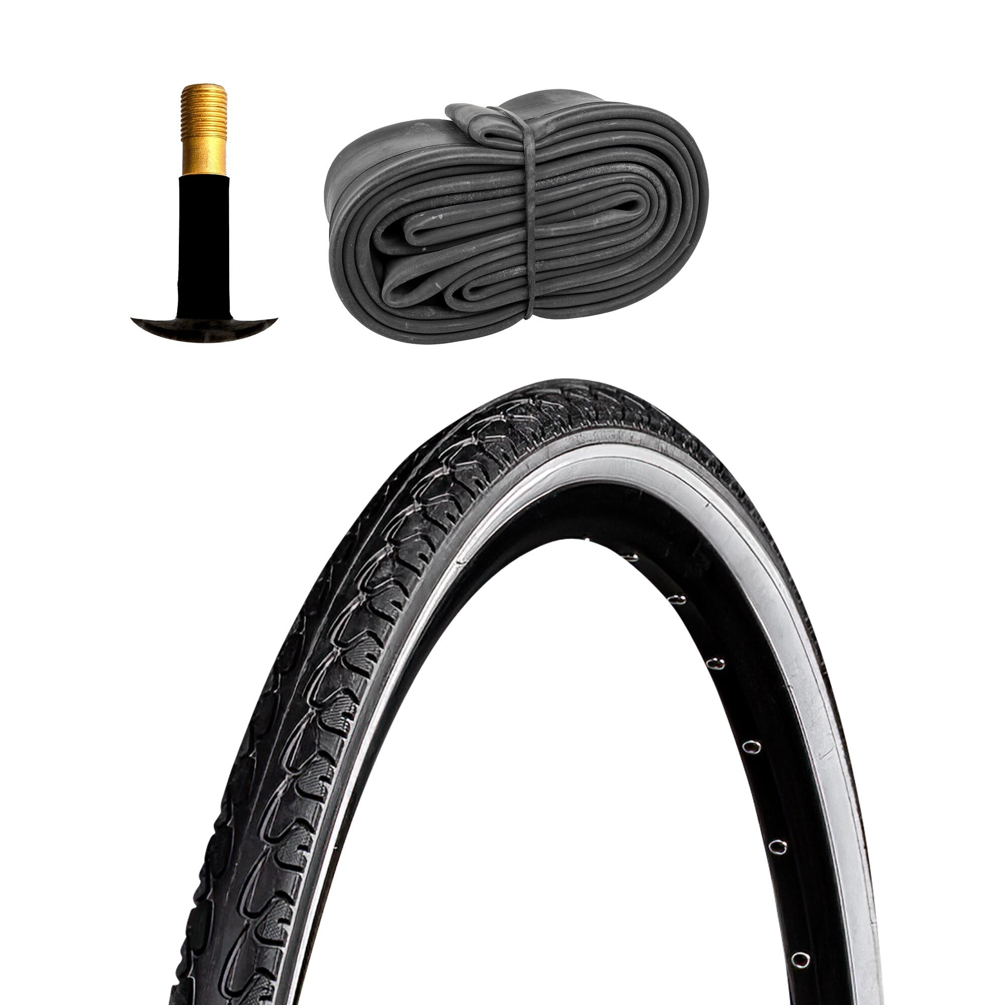 Meghna Fahrradreifen City Trekking Tour 1 Reifen 28 x 1,5" schwarz/wei&szlig; mit 1 Schlauch AV - Bild 1