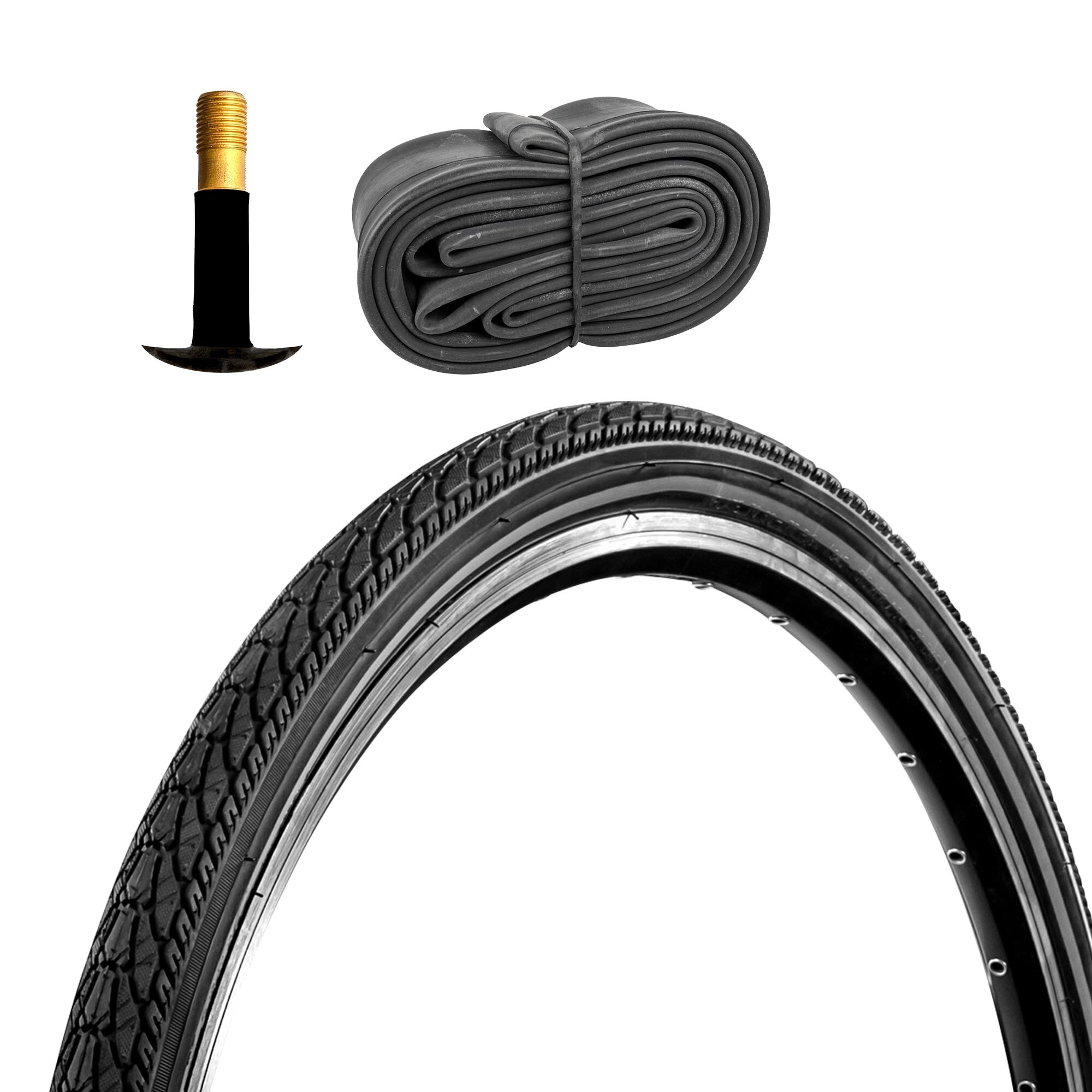 Meghna Fahrradreifen City Trekking Tour 1 Reifen 28 x 1,5" schwarz Reflex mit 1 Schlauch AV - Bild 1