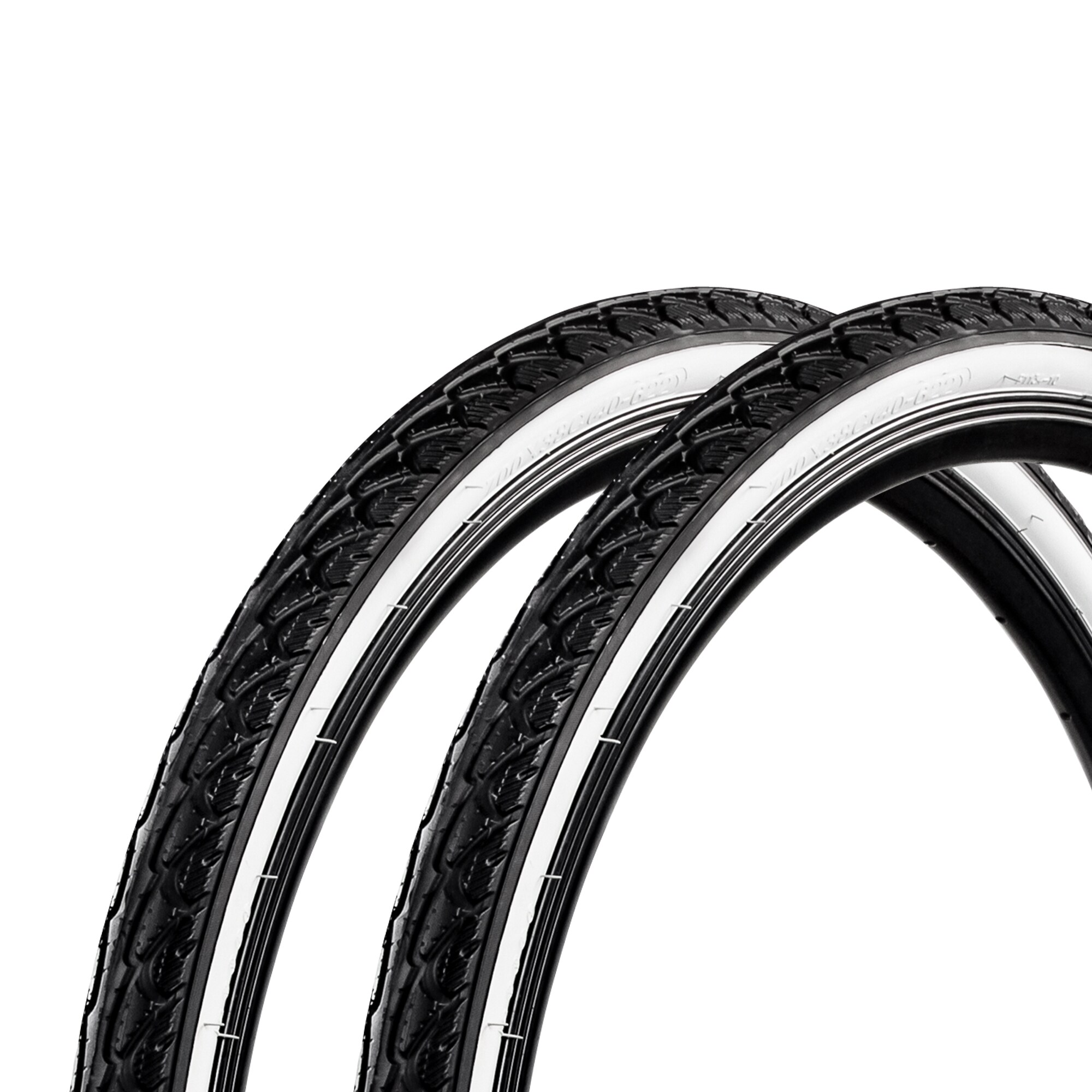 Pentagon Sports Fahrradreifen Drahtreifen Whitewall Cityreifen 2 Reifen 28 x 1,5" schwarz/wei&szlig; - Bild 1