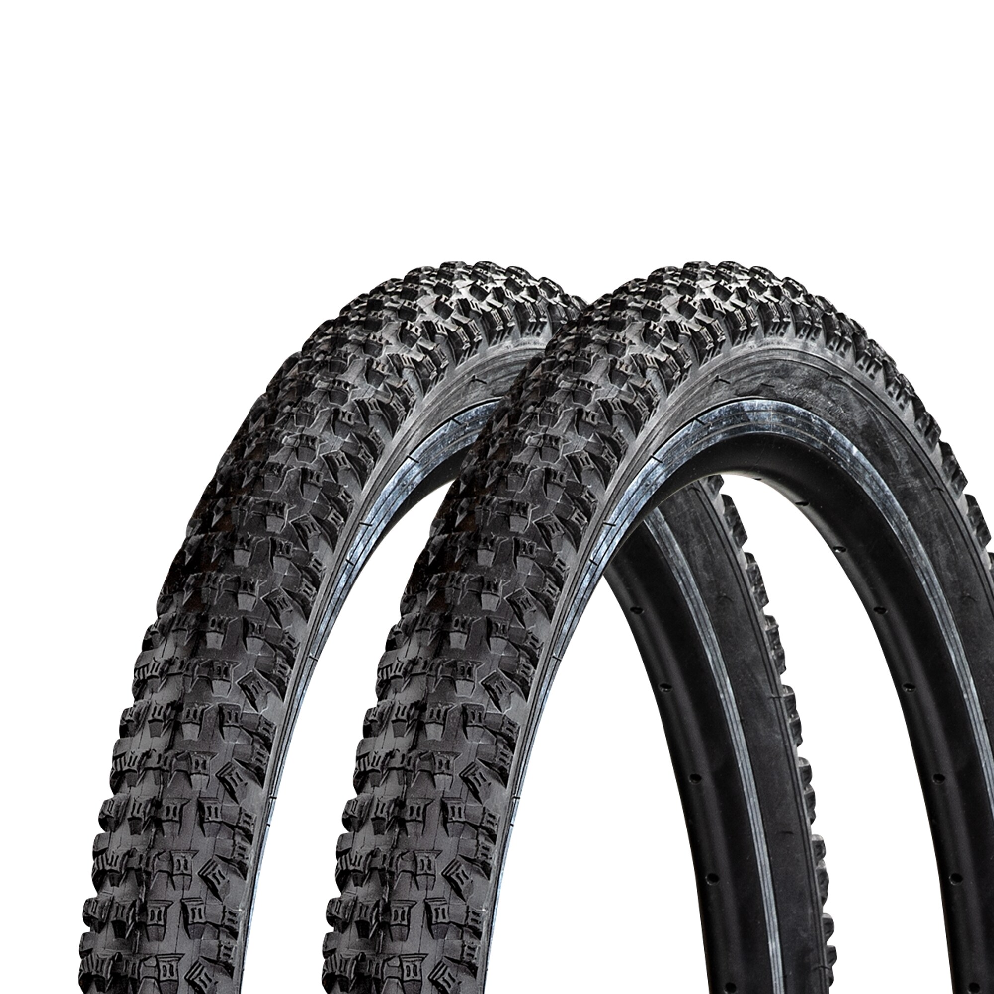 MTraxx Fahrradreifen Mountainbike Fahrrad MTB 2 Reifen schwarz 24 x 2,1" - Bild 1