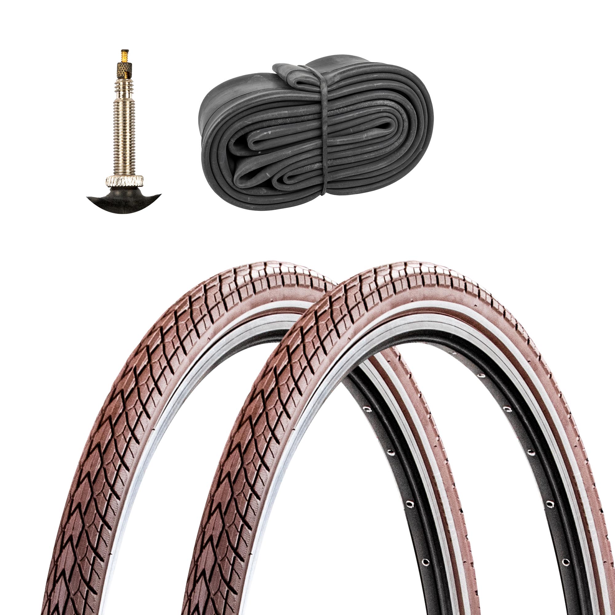 Kenda Khan Fahrradreifen Trekkingrad Damen Fahrrad Cityrad 1 Reifen 700 x 40c braun Reflex ohne Pannenschutz - Bild 1