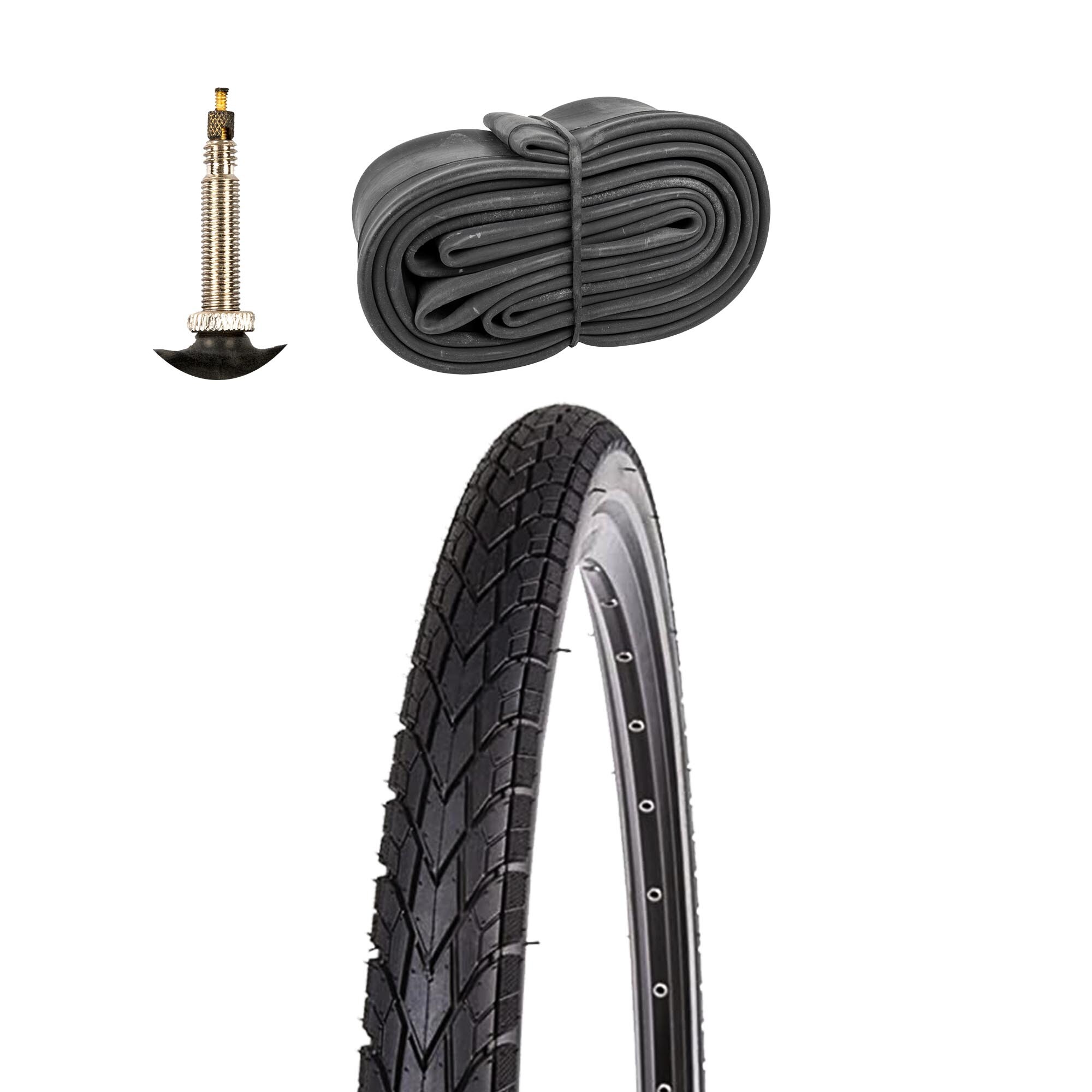 Kenda Khan Fahrradreifen Trekkingrad Damen Fahrrad Cityrad 1 Reifen 700 x 40c schwarz Reflex Pannenschutz mit Schlauch FV - Bild 1