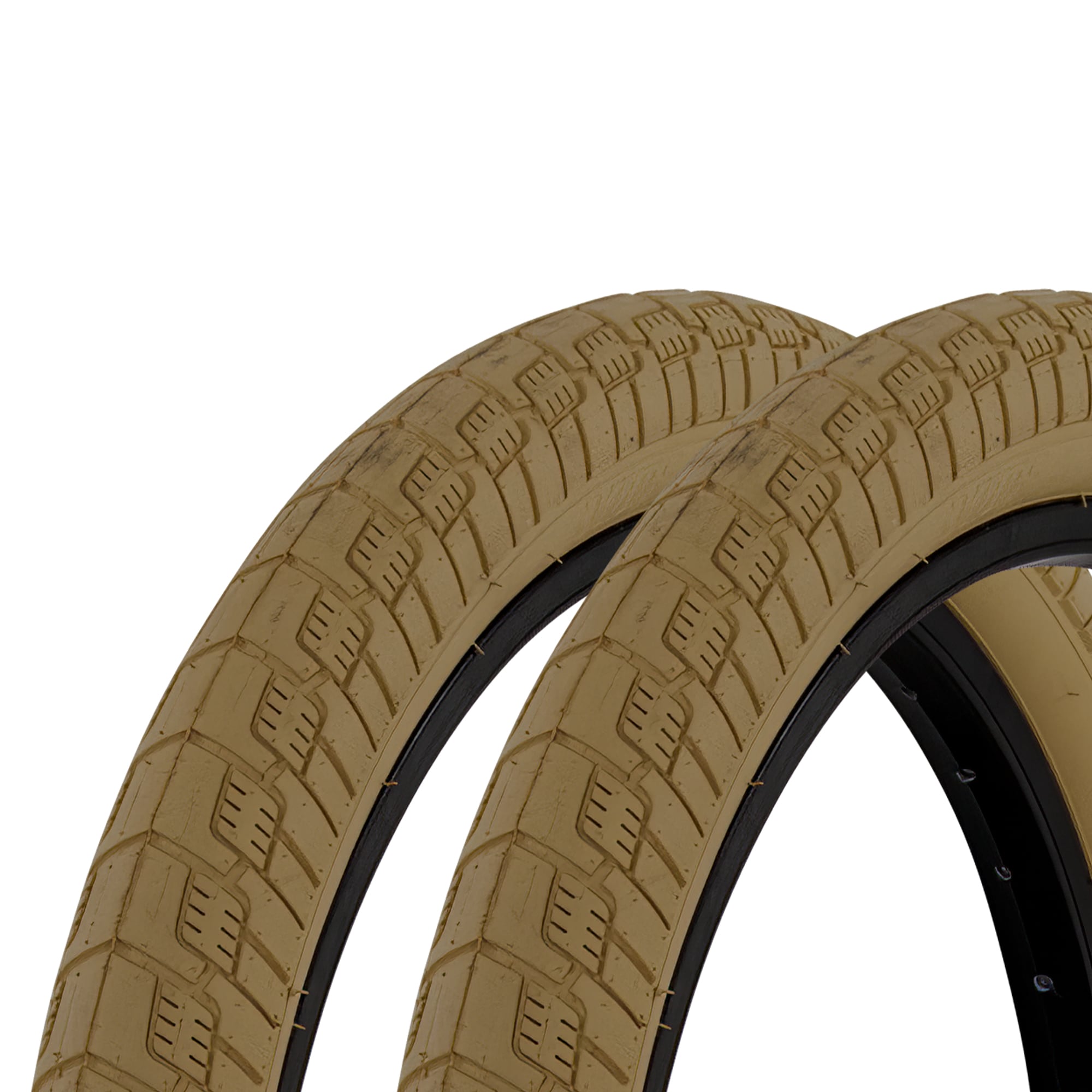 MTF BMX Fahrradreifen 20 Zoll 2 Reifen 20 x 2,25" braun Stra&szlig;enprofil - Bild 1