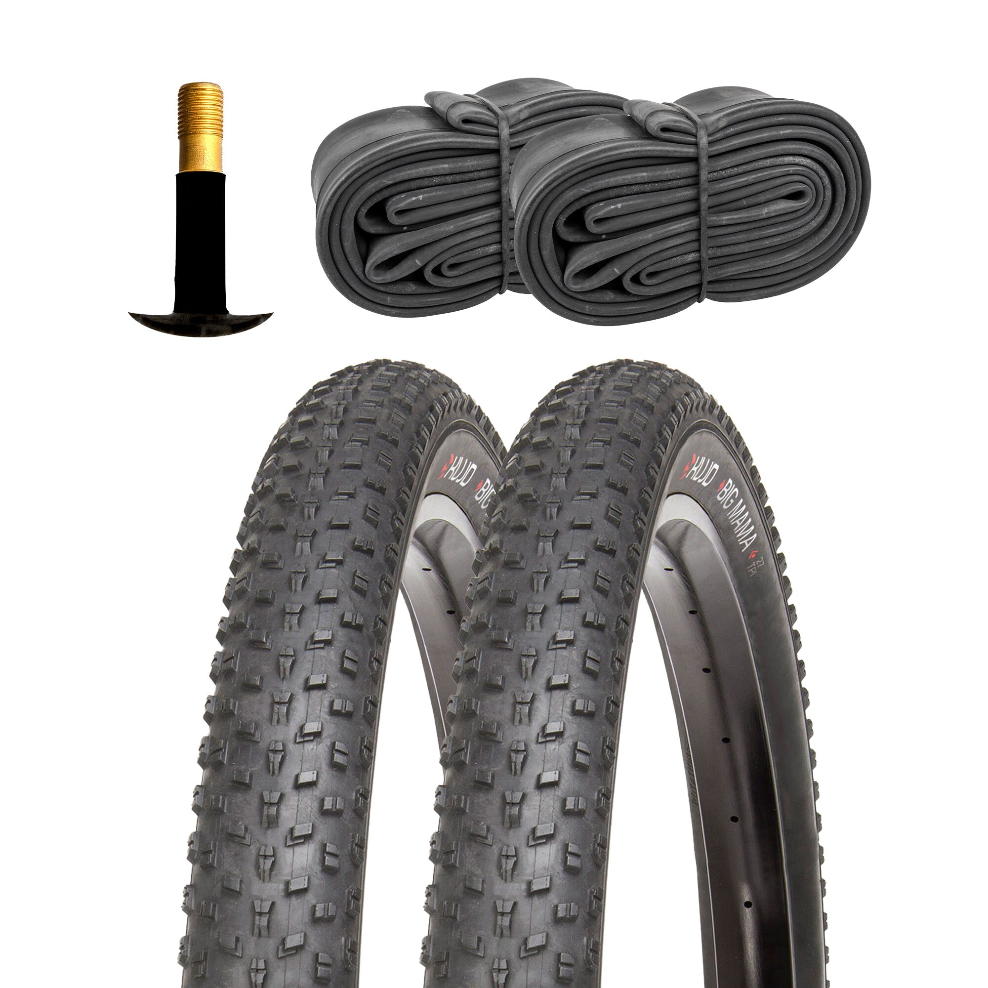 Kujo Big Mama Fatbike Fahrradreifen 26" x 4,0" Fat Tire 2 Reifen mit Schl&auml;uchen AV - Bild 1