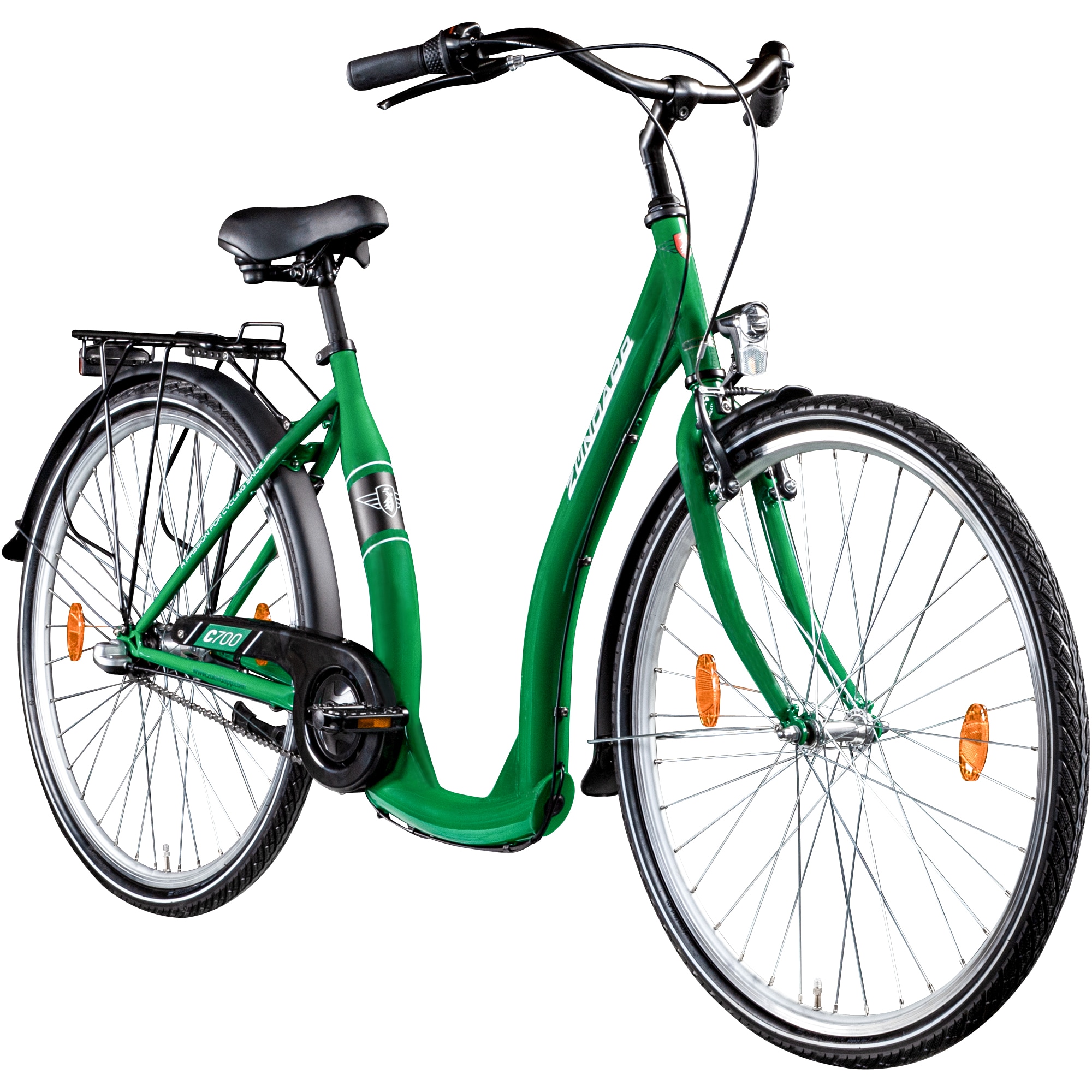 Z&uuml;ndapp C700 Damenfahrrad 28 Zoll Cityrad 3 Gang retro Fahrrad 155 - 175 cm gr&uuml;n - Bild 1