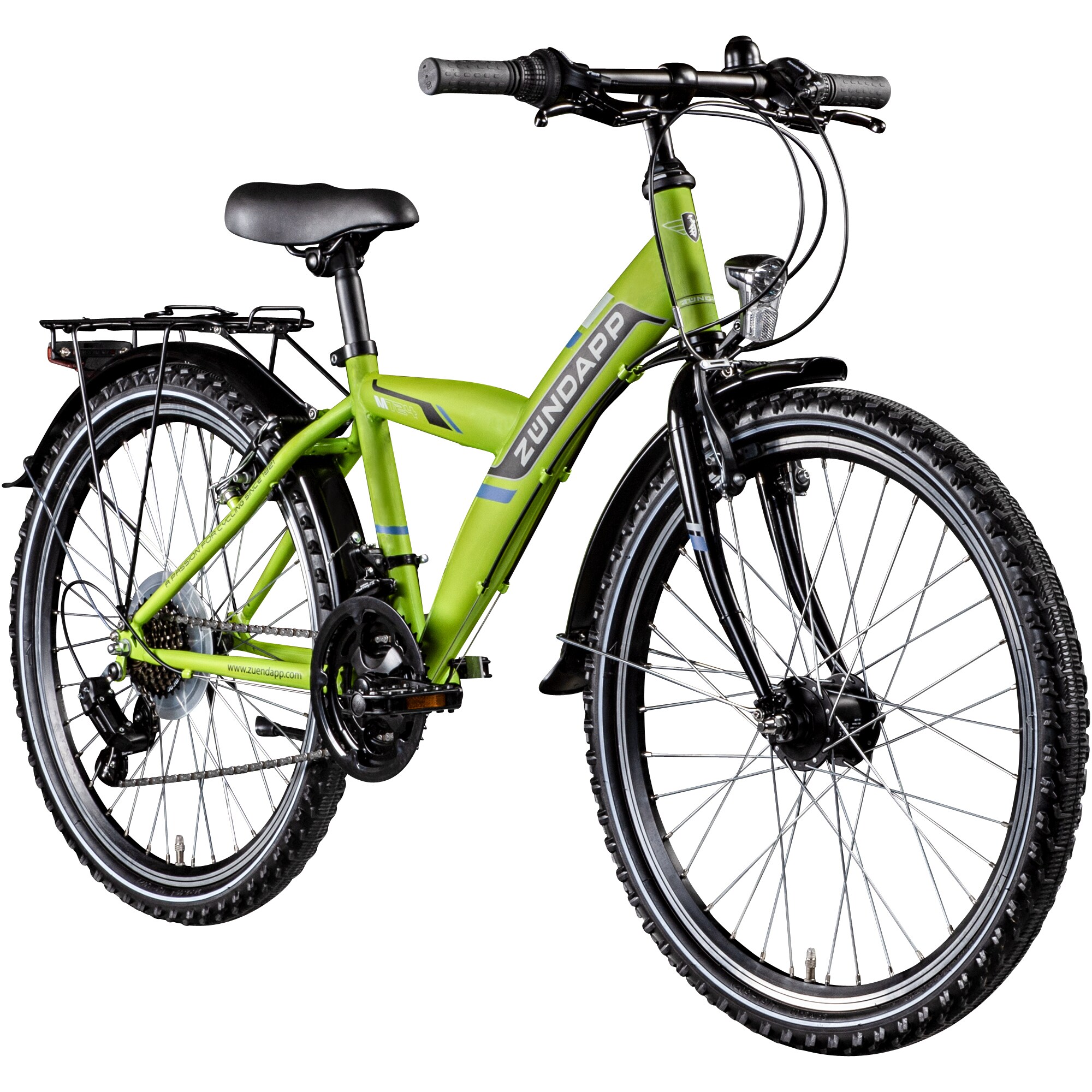 Z&uuml;ndapp M724 24 Zoll Fahrrad 130 - 145 cm MTB Jugendrad Kinderfahrrad gr&uuml;n - Bild 1