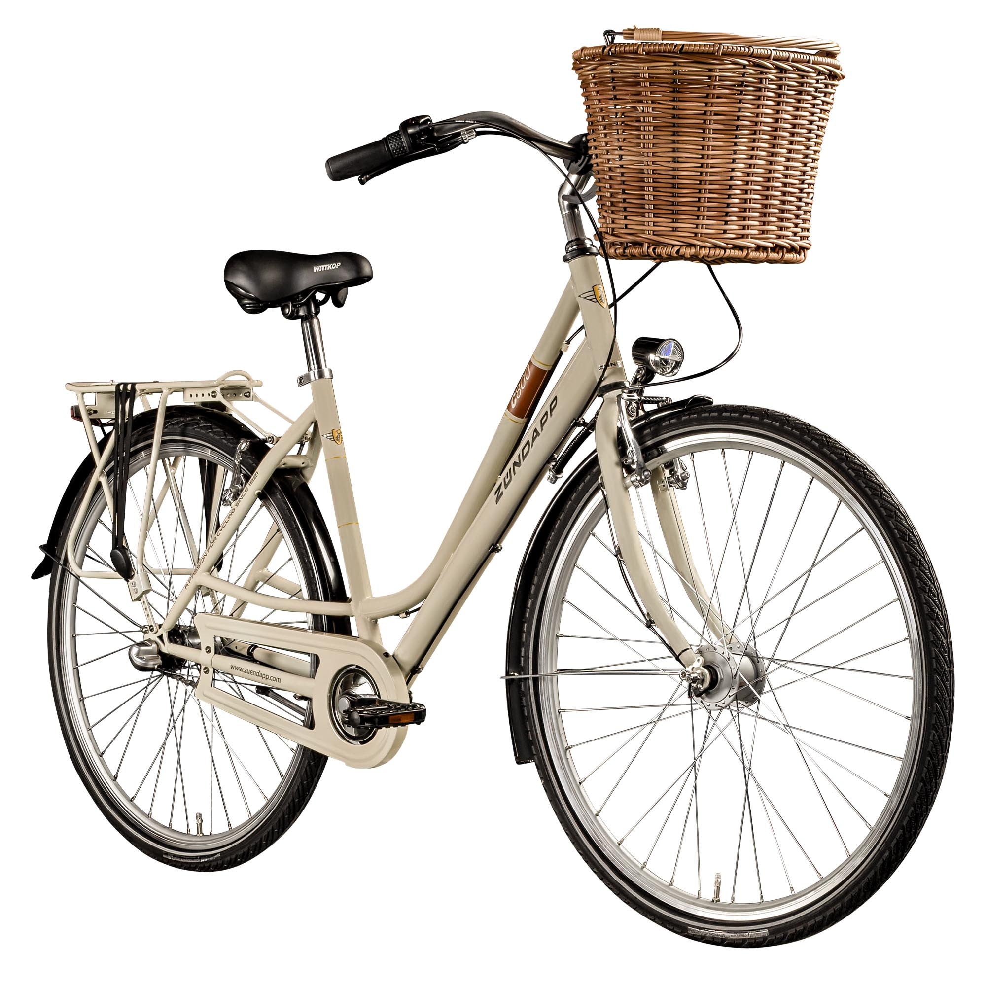 Z&uuml;ndapp C800 Damenfahrrad 28 Zoll mit Nabenschaltung 3 Gang retro Citybike 155 - 175 cm creme gloss - Bild 1