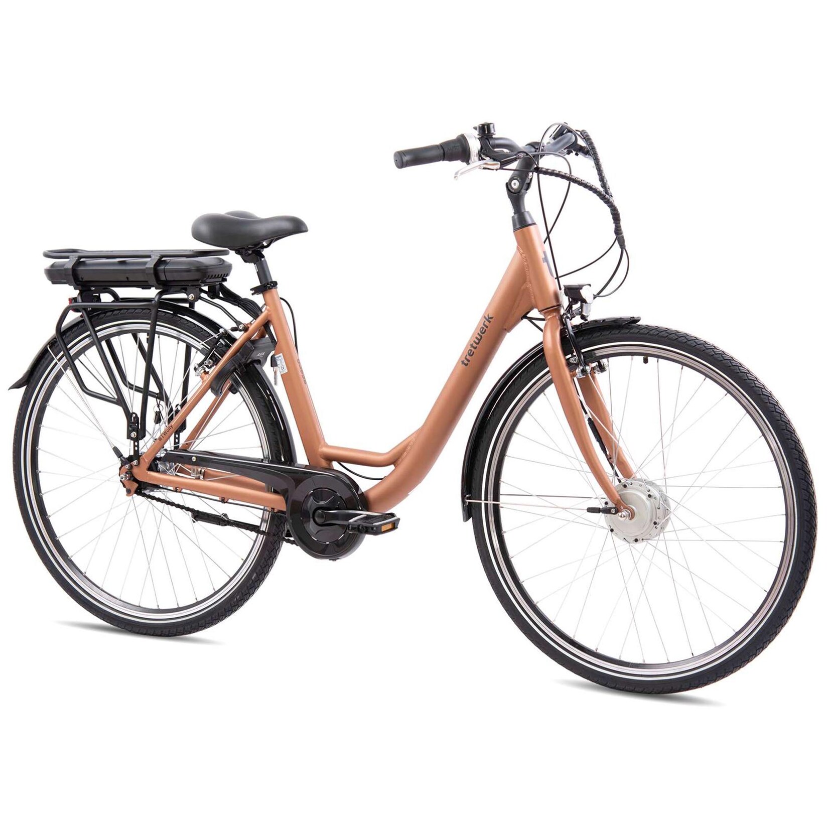 Tretwerk Cloud E Bike Damen 28 Zoll Elektrofahrrad 155 – 175 cm retro Damenfahrrad mit Nabenschaltung | 04260282070849
