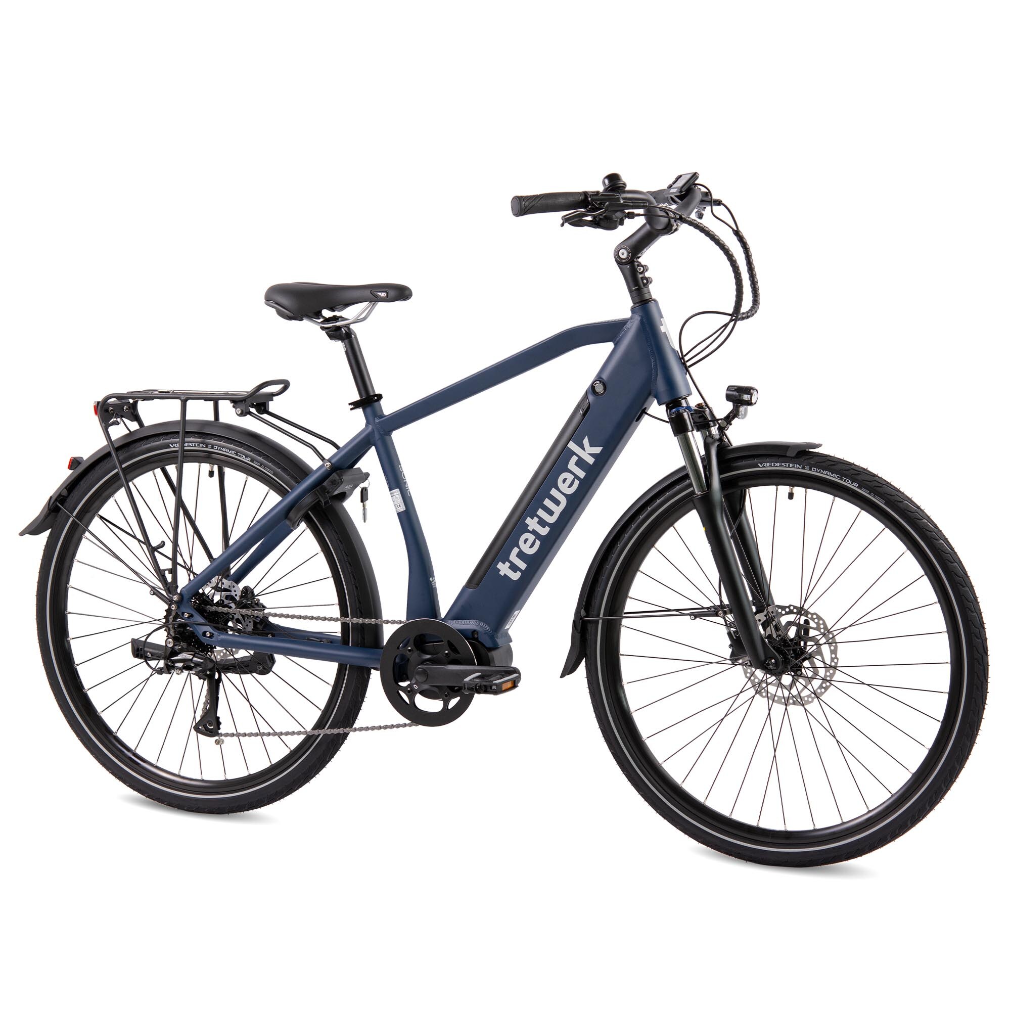 Tretwerk Sonic Pedelec 28 Zoll E Bike Trekkingrad 160 - 180 cm Elektrofahrrad Trekking 8 G&auml;nge blau - Bild 1