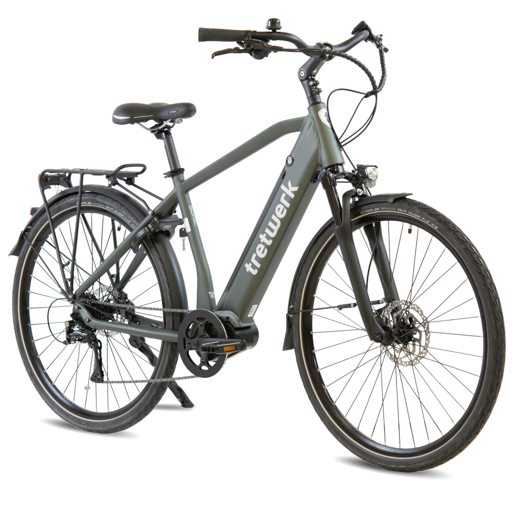 Tretwerk Sonic Pedelec 28 Zoll E Bike Trekkingrad 160 – 180 cm Elektrofahrrad Trekking 8 Gänge grün | 04260282070719