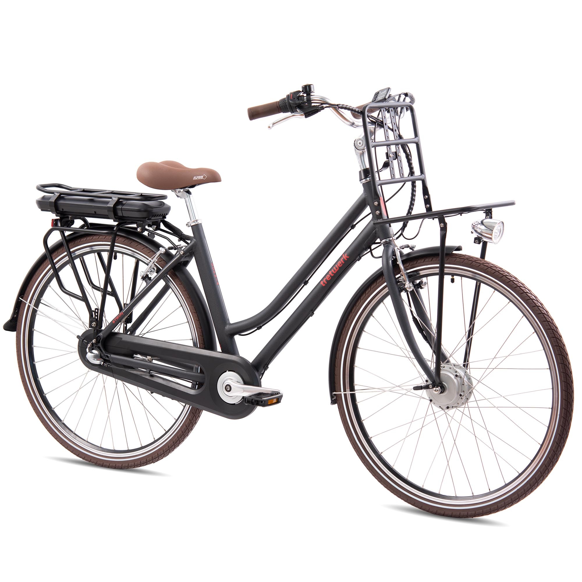 Tretwerk Sophia E Bike Damen 28 Zoll Elektrofahrrad 155 - 175 cm Hollandrad Tiefeinsteiger schwarz - Bild 1