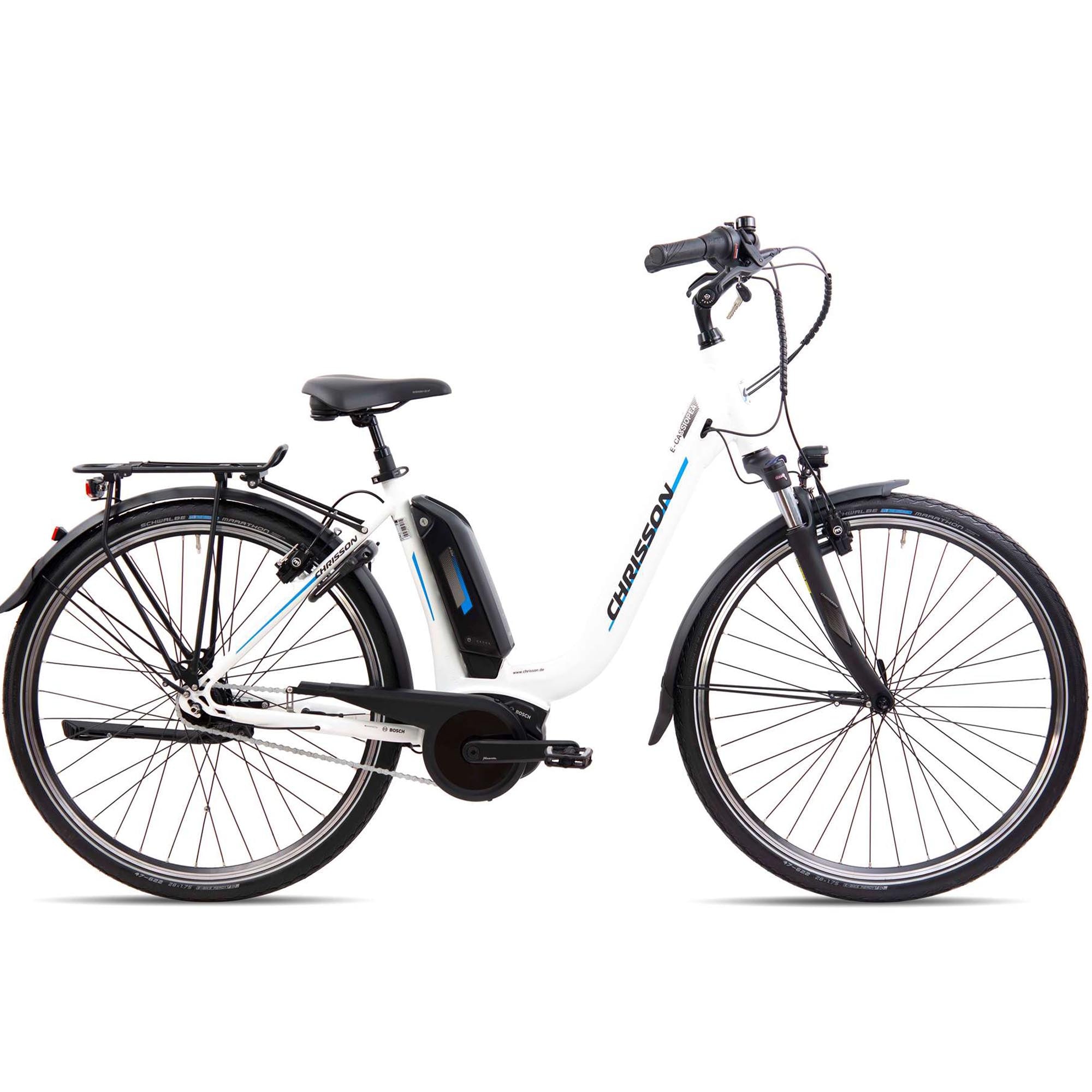 Chrisson E-Cassiopea E Bike Damen 28 Zoll Pedelec Hollandrad mit 7 Gang Nabenschaltung und Bosch ActiveLine wei&szlig; 50 cm - Bild 1