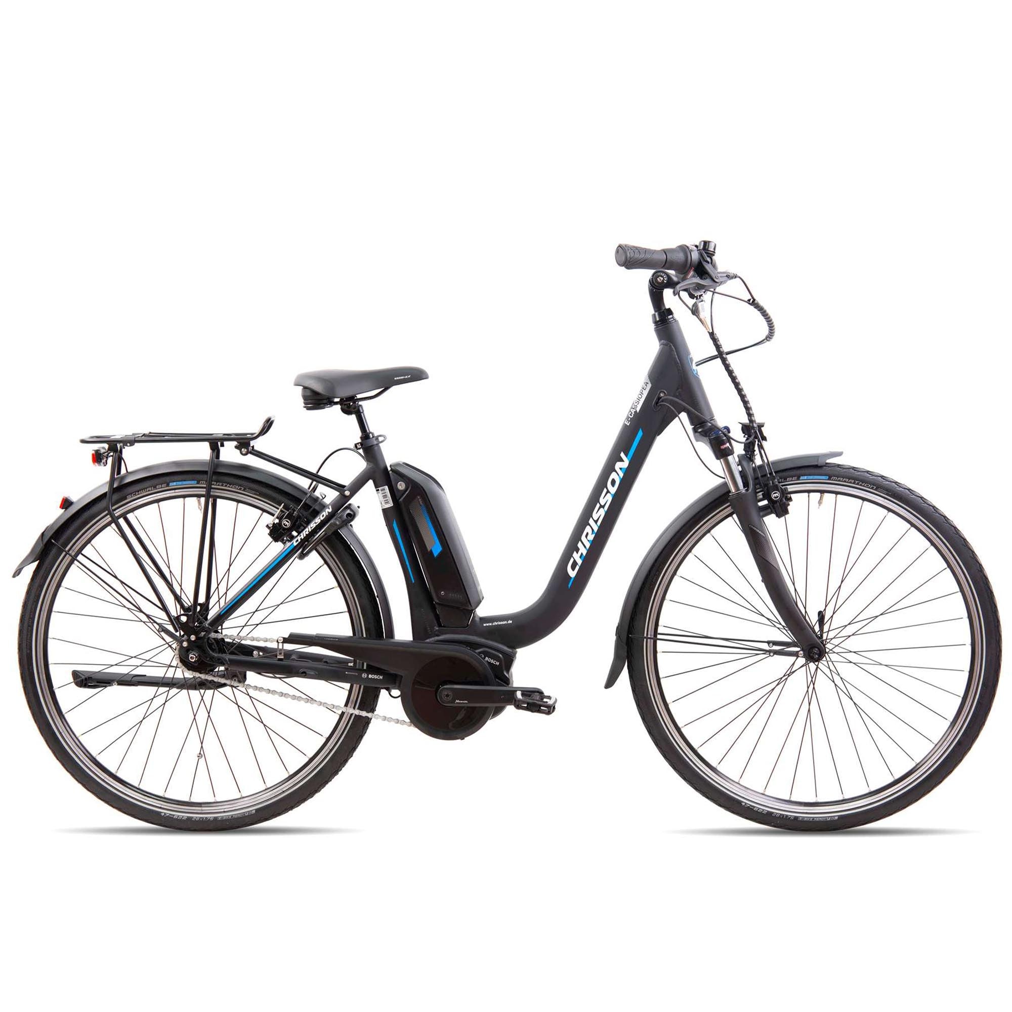 Chrisson E-Cassiopea E Bike Damen 28 Zoll Pedelec Hollandrad mit 7 Gang Nabenschaltung und Bosch ActiveLine schwarz 50 cm - Bild 1