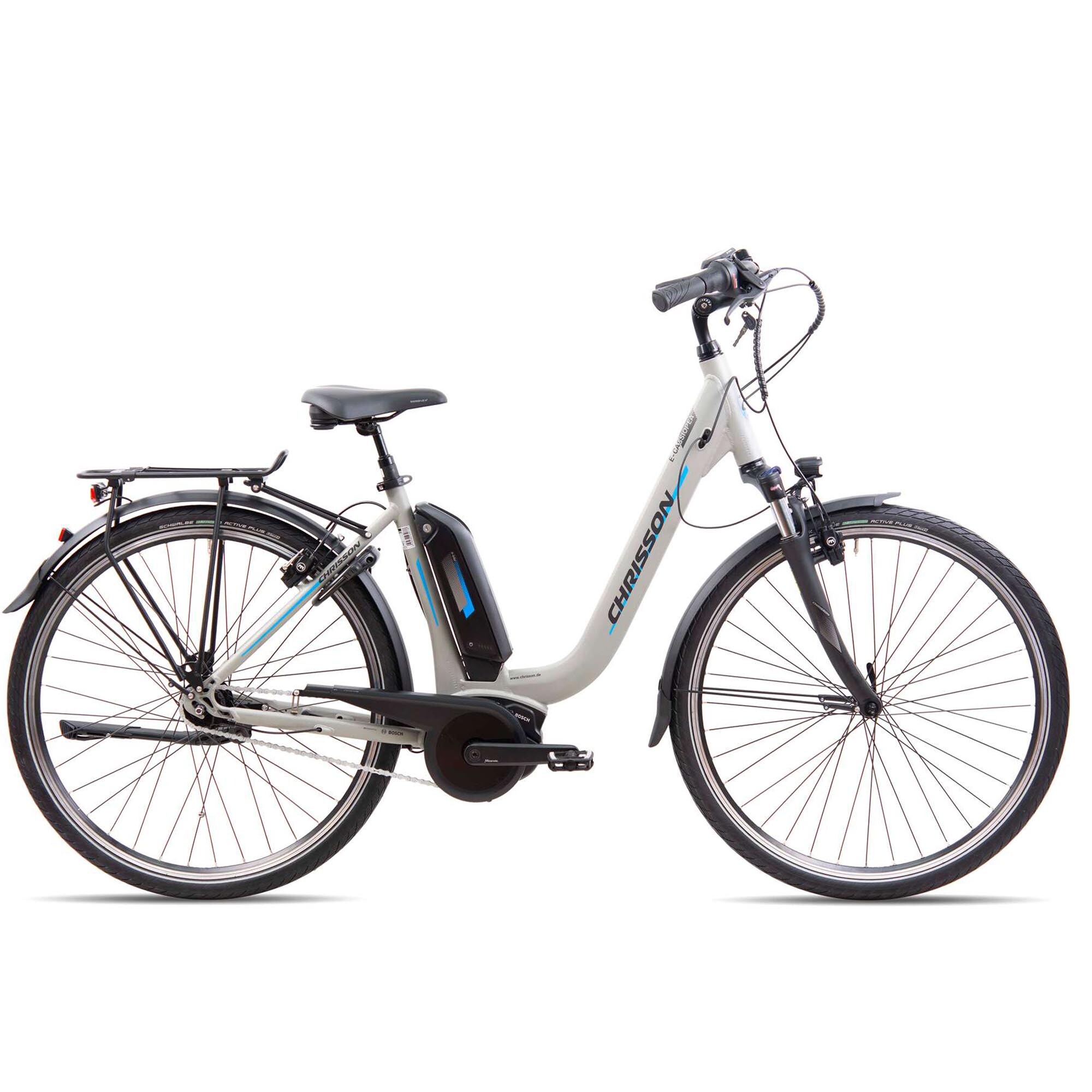 Chrisson E-Cassiopea E Bike Damen 28 Zoll Pedelec Hollandrad mit 7 Gang Nabenschaltung und Bosch ActiveLine grau 50 cm - Bild 1