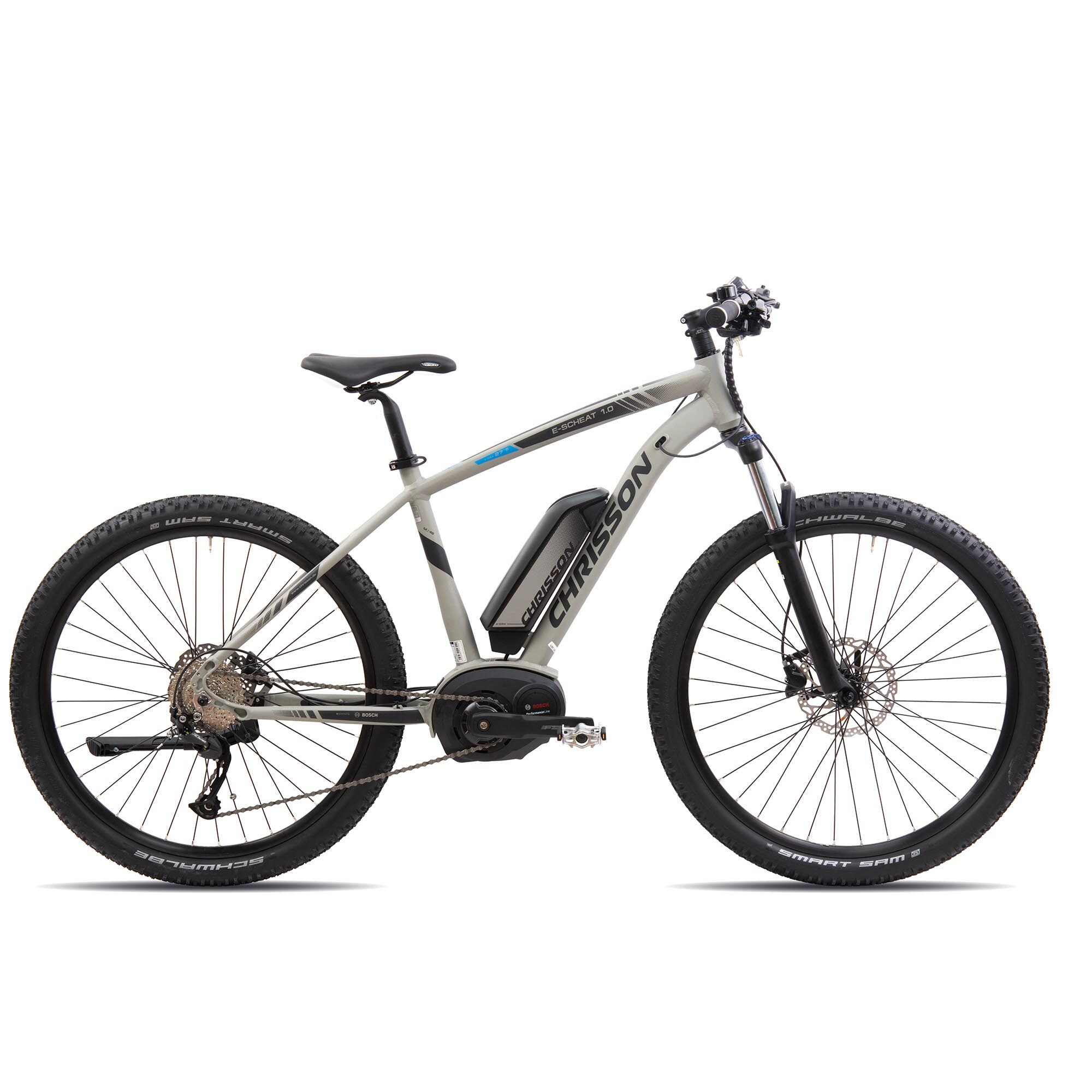 Chrisson E-Scheat E Bike Mountainbike 27,5 Zoll Damen Herren Pedelec mit 9 G&auml;ngen sportliches Elektrofahrrad - Bild 1