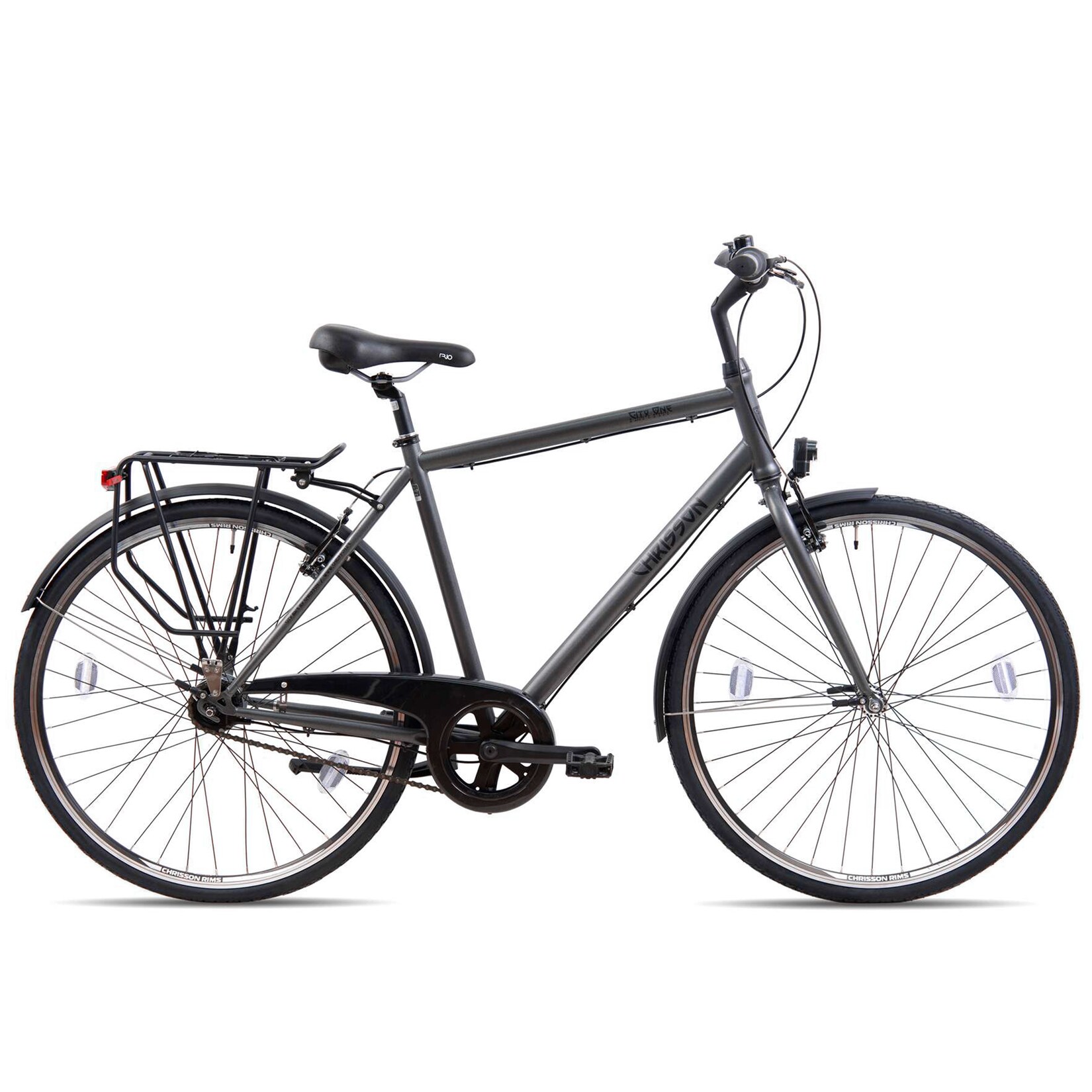 KCP City One Trekkingrad 28 Zoll Urban Bike Trekking Fahrrad 165 – 180 cm Trekkingbike mit 7 Gängen StVZO anthrazit 53 cm | 04250585419728