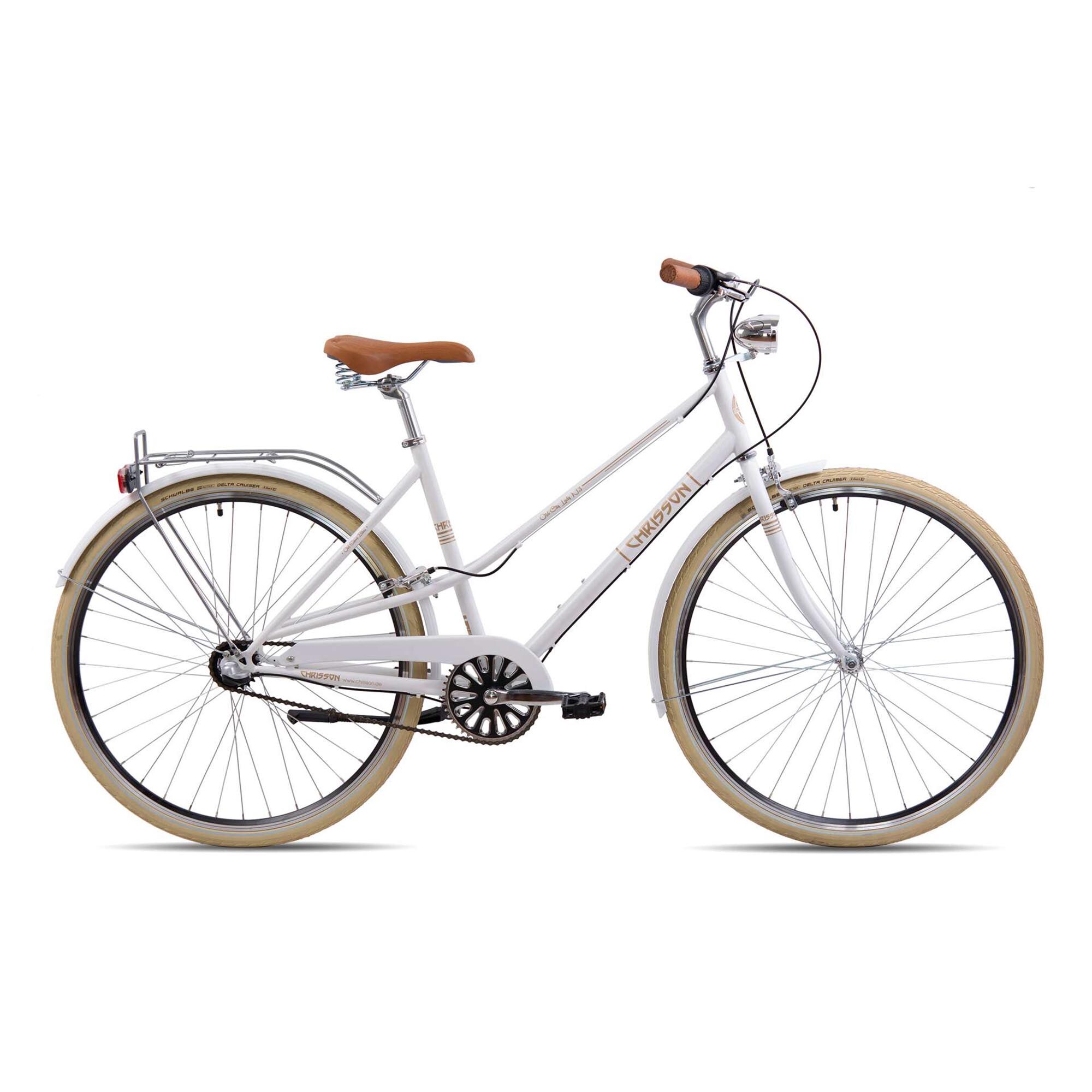 KCP Old City Damen Fahrrad 28 Zoll Citybike Urban Bike mit 3 G&auml;ngen Cityrad Stadtrad 155 - 170 cm wei&szlig; 48 cm - Bild 1