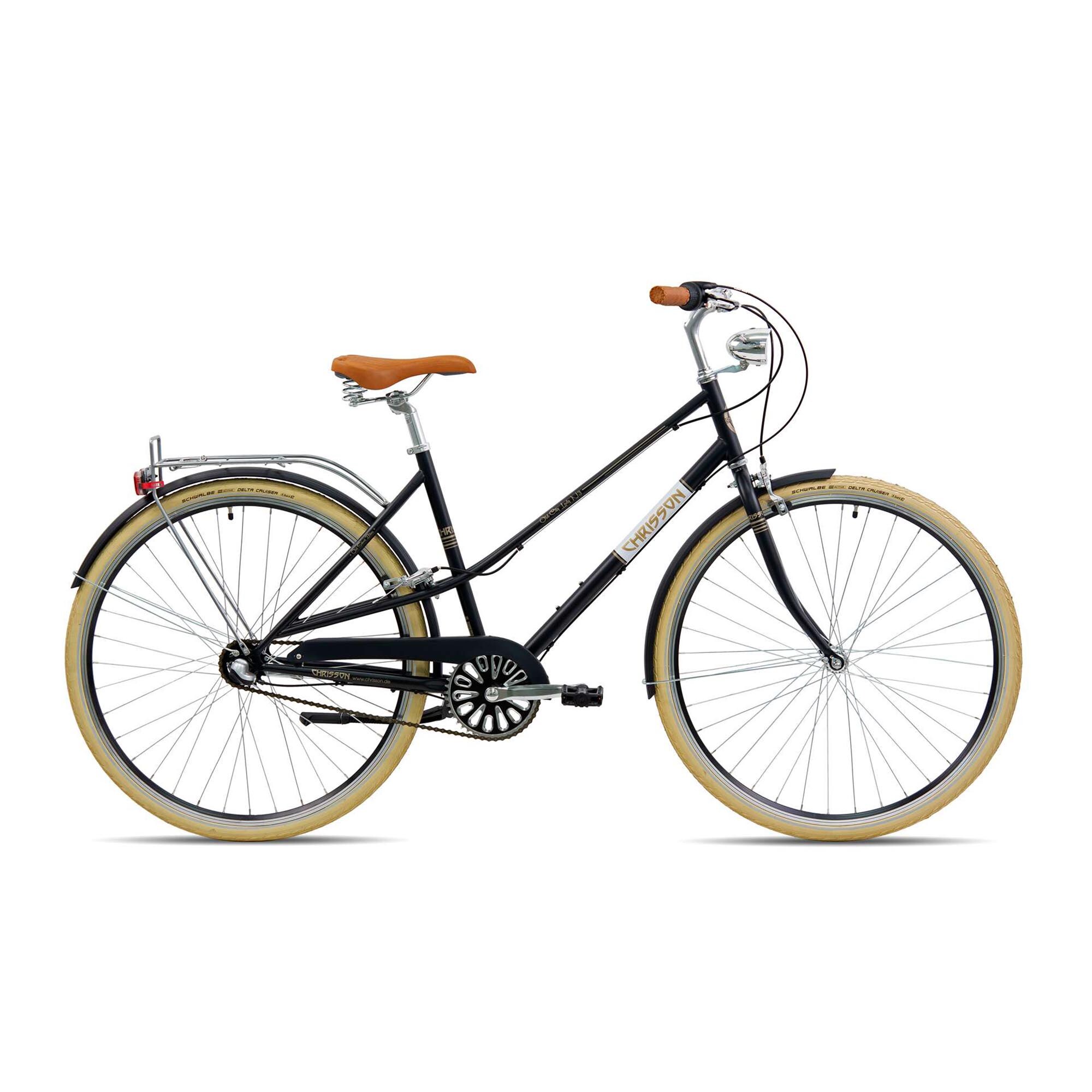 KCP Old City Damen Fahrrad 28 Zoll Citybike Urban Bike mit 3 G&auml;ngen Cityrad Stadtrad 155 - 170 cm schwarz 48 cm - Bild 1