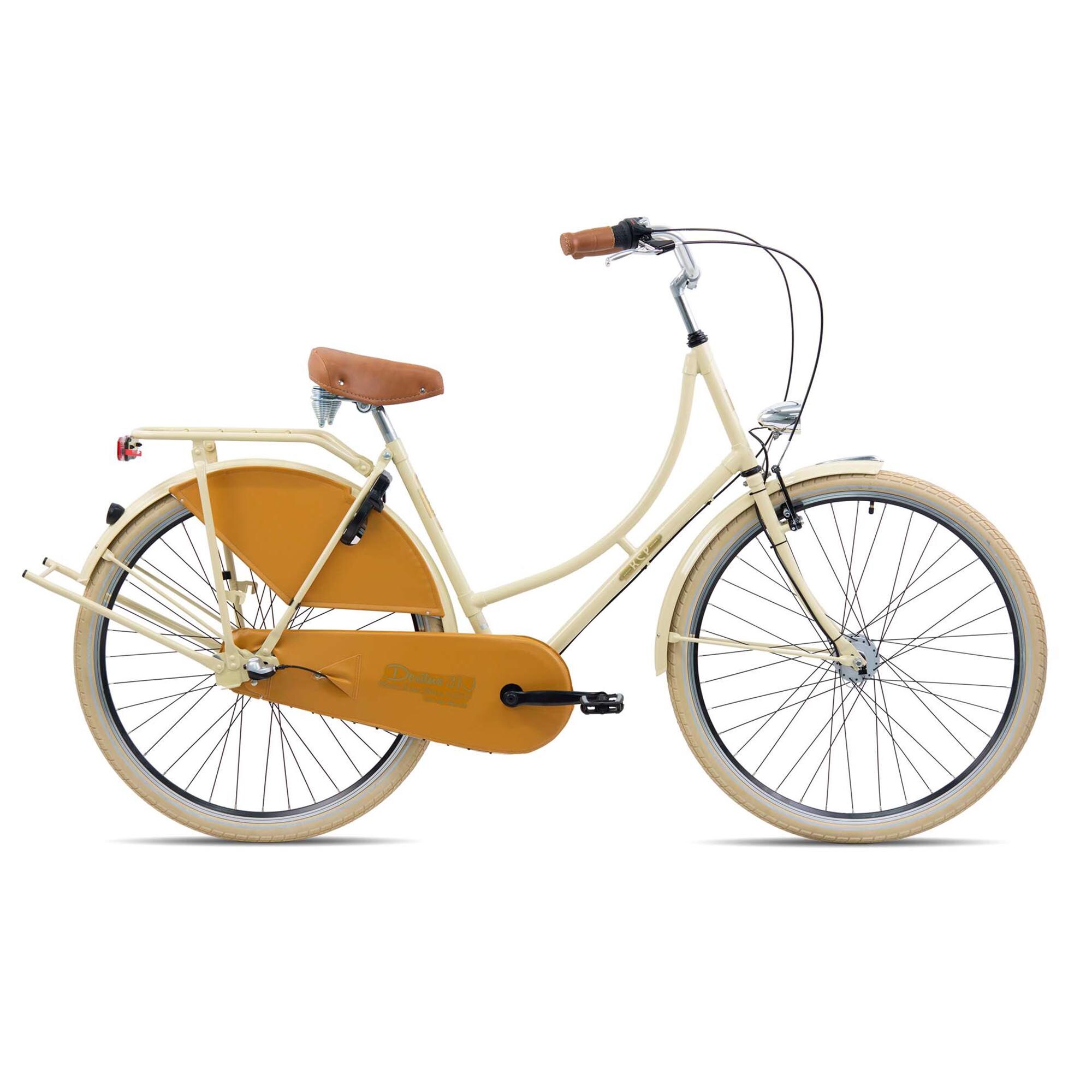 KCP Van Holland City Damen Fahrrad 28 Zoll Citybike Hollandrad mit 3 G&auml;ngen Cityrad Stadtrad 165 - 175 cm elfenbein 53 cm - Bild 1