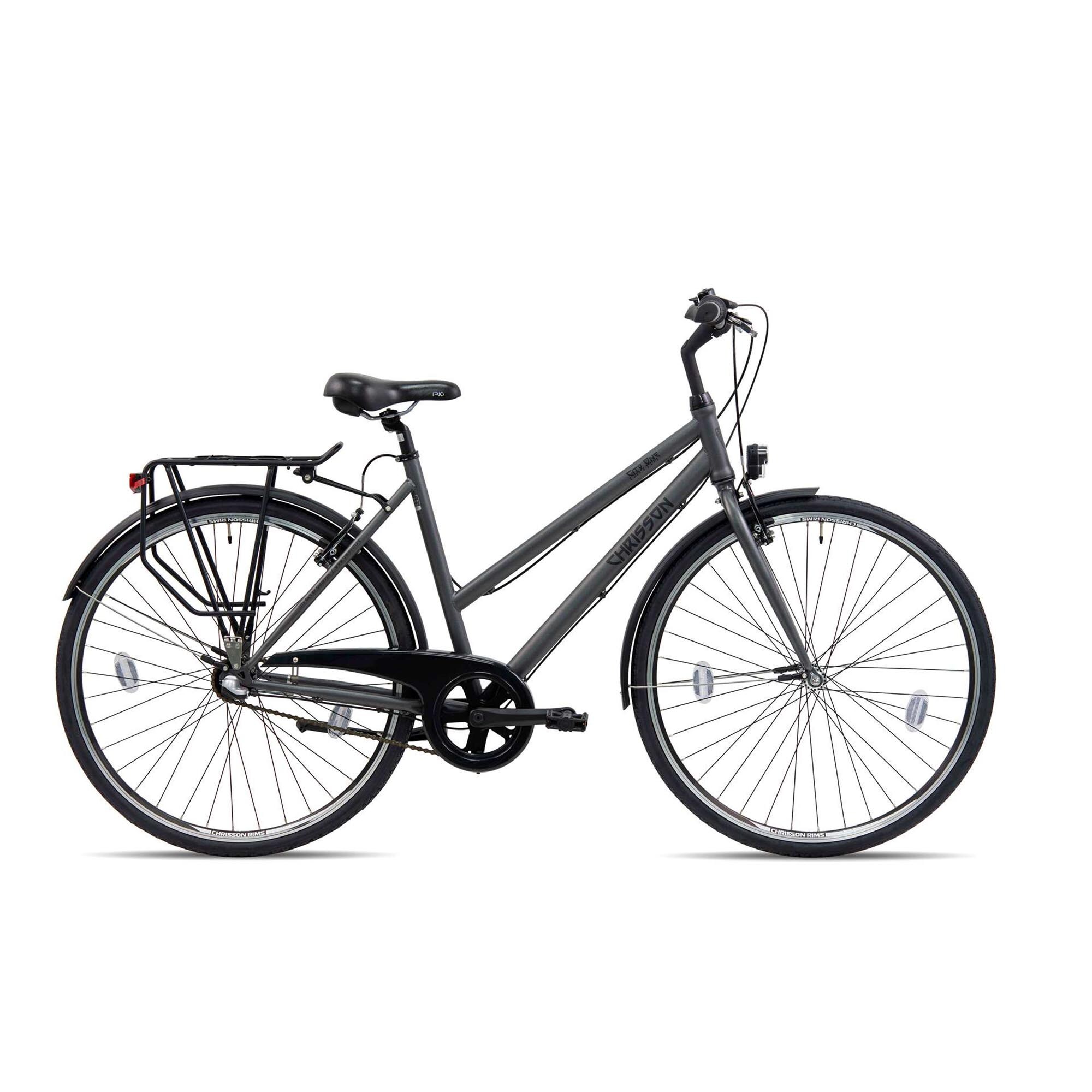 Chrisson City One Urban Bike 28 Zoll Fahrrad Damen Herren 155 - 175 cm 3 G&auml;nge Tour anthrazit 53 cm - Bild 1