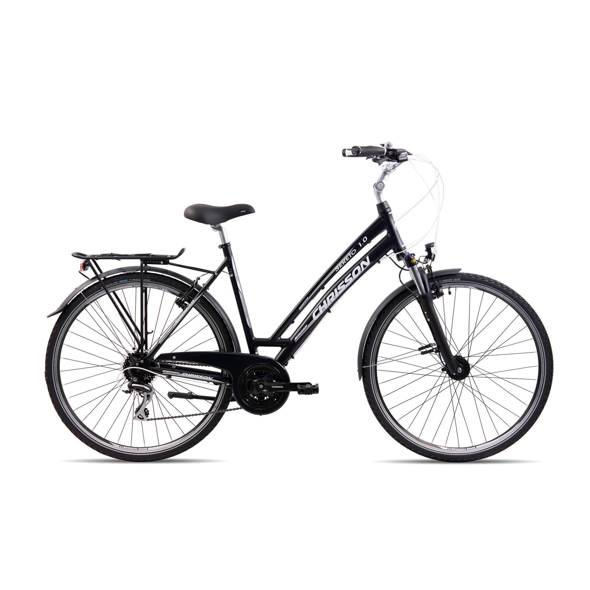 Chrisson Sereto 1.0 Trekkingrad 28 Zoll Urban Bike Damen 165 - 175 cm Damenrad Fahrrad 7 Gang Nabenschaltung Damenfahrrad schwarz 53 cm - Bild 1