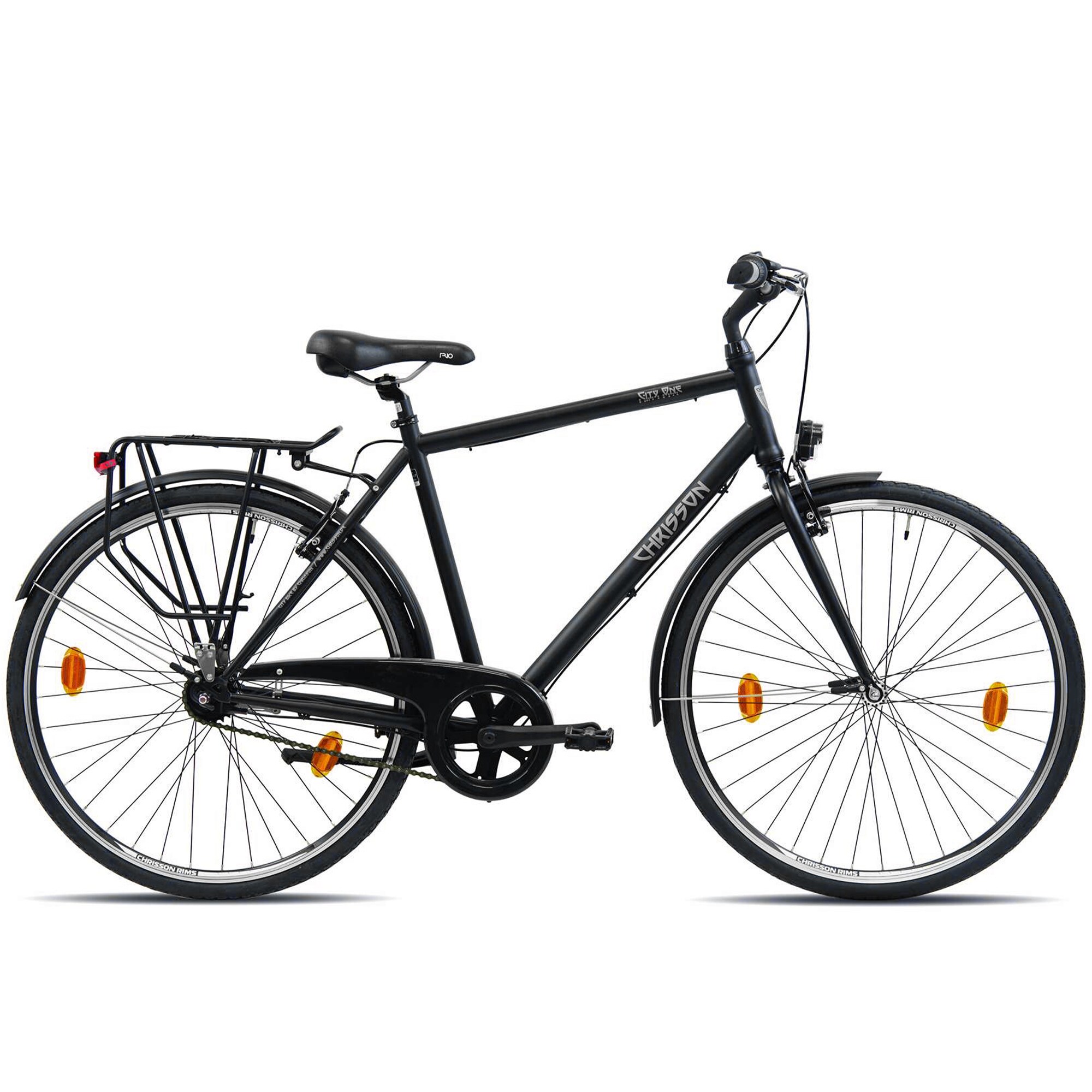KCP City One Trekkingrad 28 Zoll Urban Bike Trekking Fahrrad 165 - 180 cm Trekkingbike mit 7 G&auml;ngen StVZO schwarz 56 cm - Bild 1