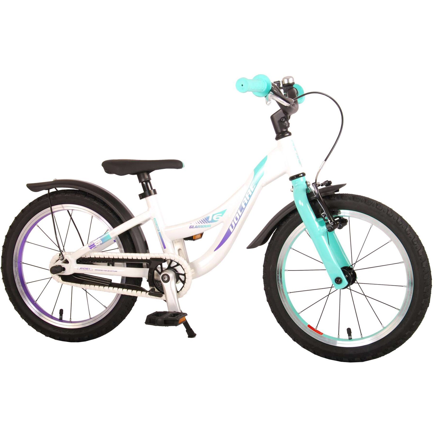 Volare Glamour Kinderfahrrad 16 Zoll Mädchen Jungen 4 – 6 Jahre 104 – 110 cm Kinder Fahrrad | 08715347216763