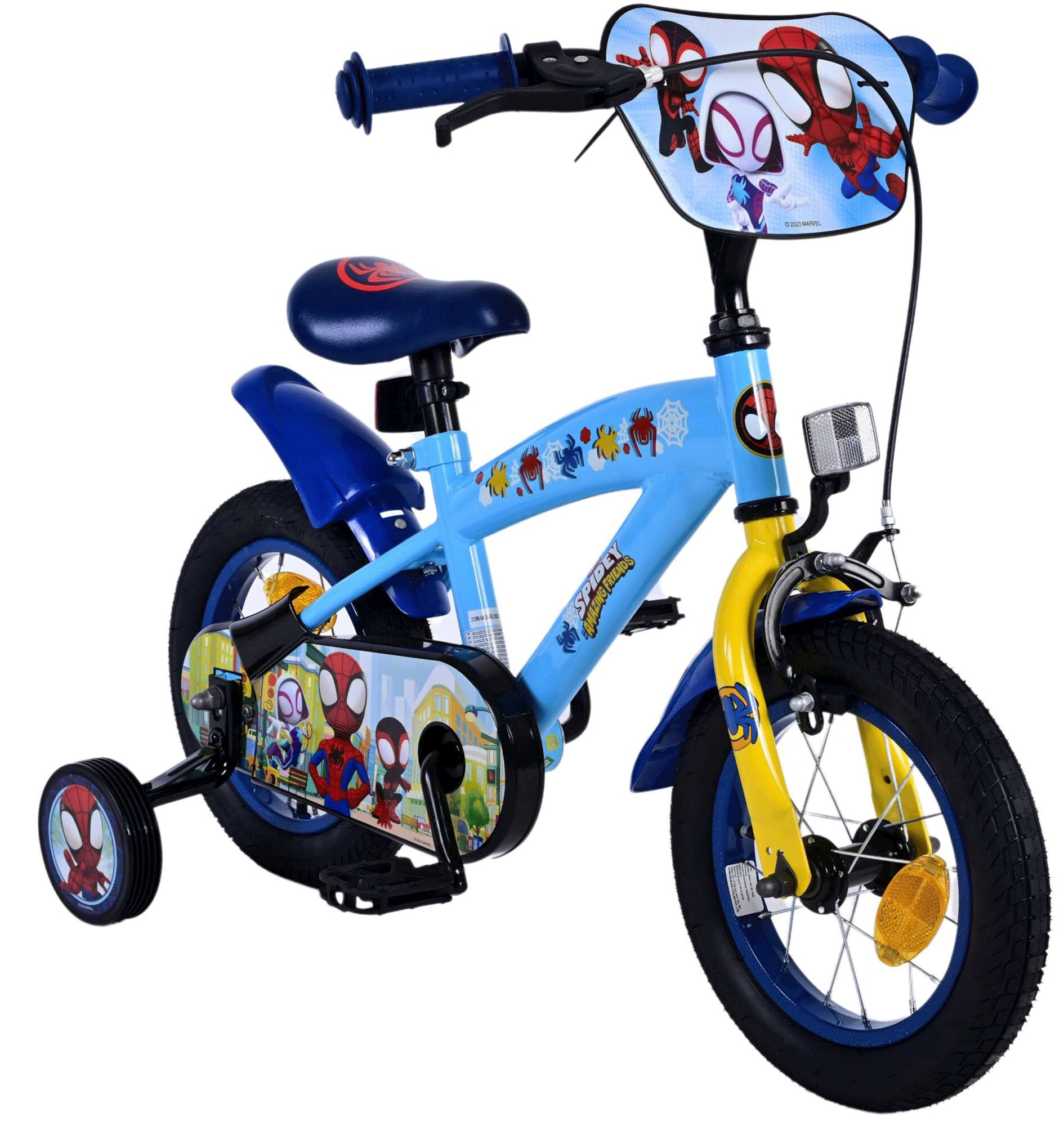 Spidey Kinderfahrrad 12 Zoll 90-105 cm Größe Mädchen Jungen Fahrrad Alter ab ca. 3 Jahre mit Rücktrittbremse