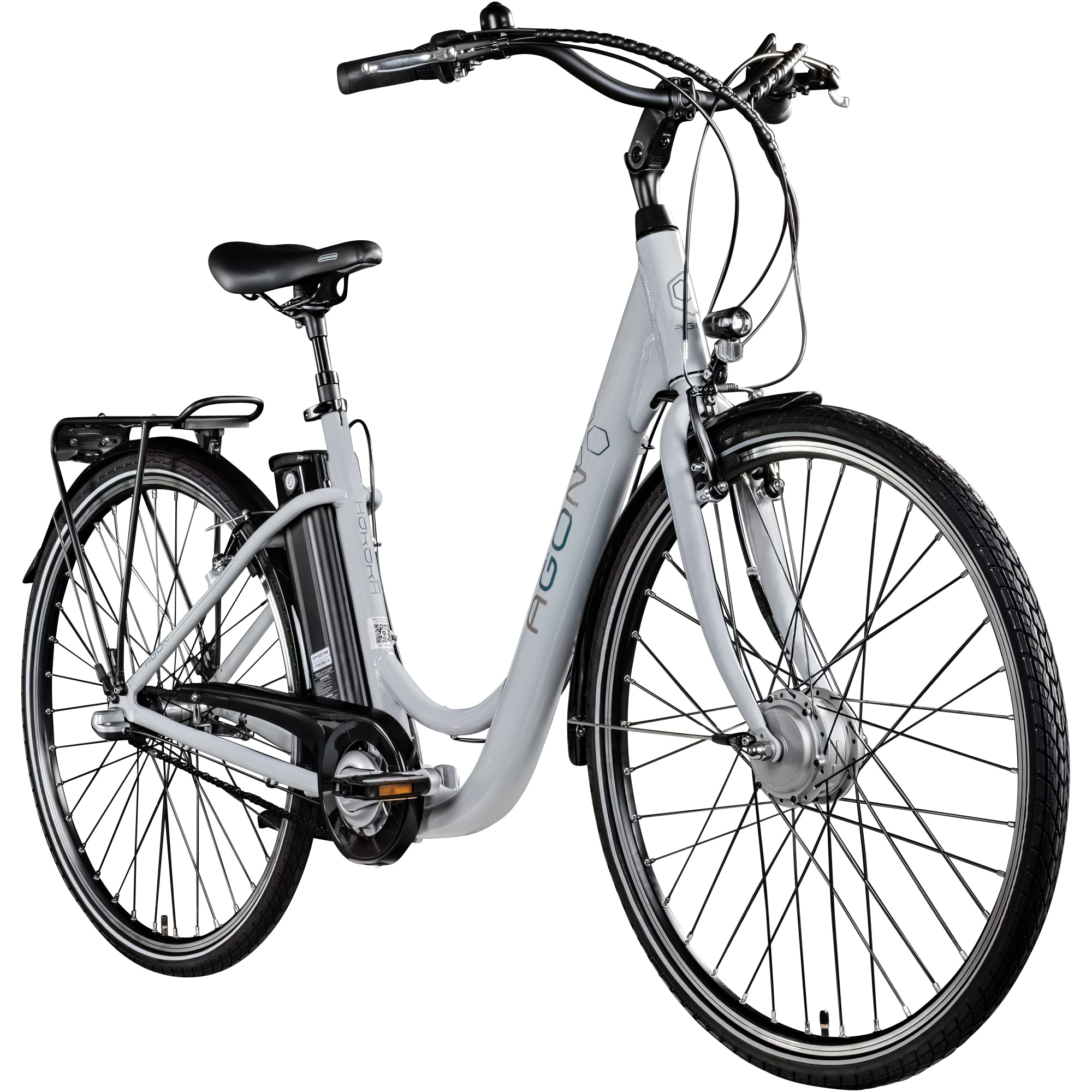 Agon Aurora 28 Zoll E-Bike 28 Zoll Citybike bis 115 km Damen Herren 150 - 175 cm Pedelec Elektrofahrrad 3 Gang und Beleuchtung StVZO - Bild 1