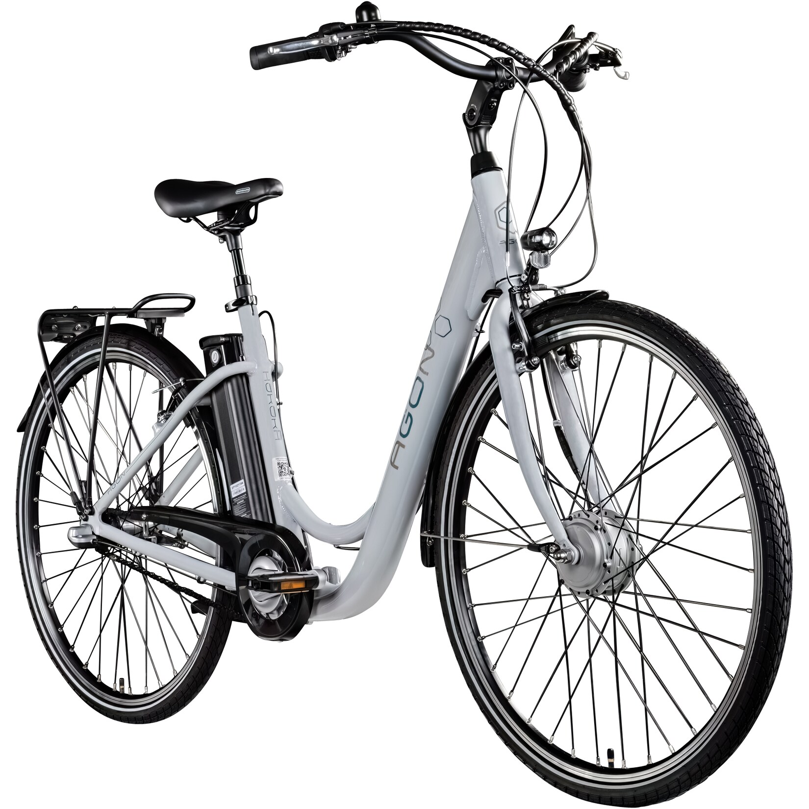Agon Aurora 28 Zoll E-Bike 28 Zoll Citybike bis 115 km Damen Herren 150 – 175 cm Pedelec Elektrofahrrad 3 Gang und Beleuchtung StVZO | 04255676604755