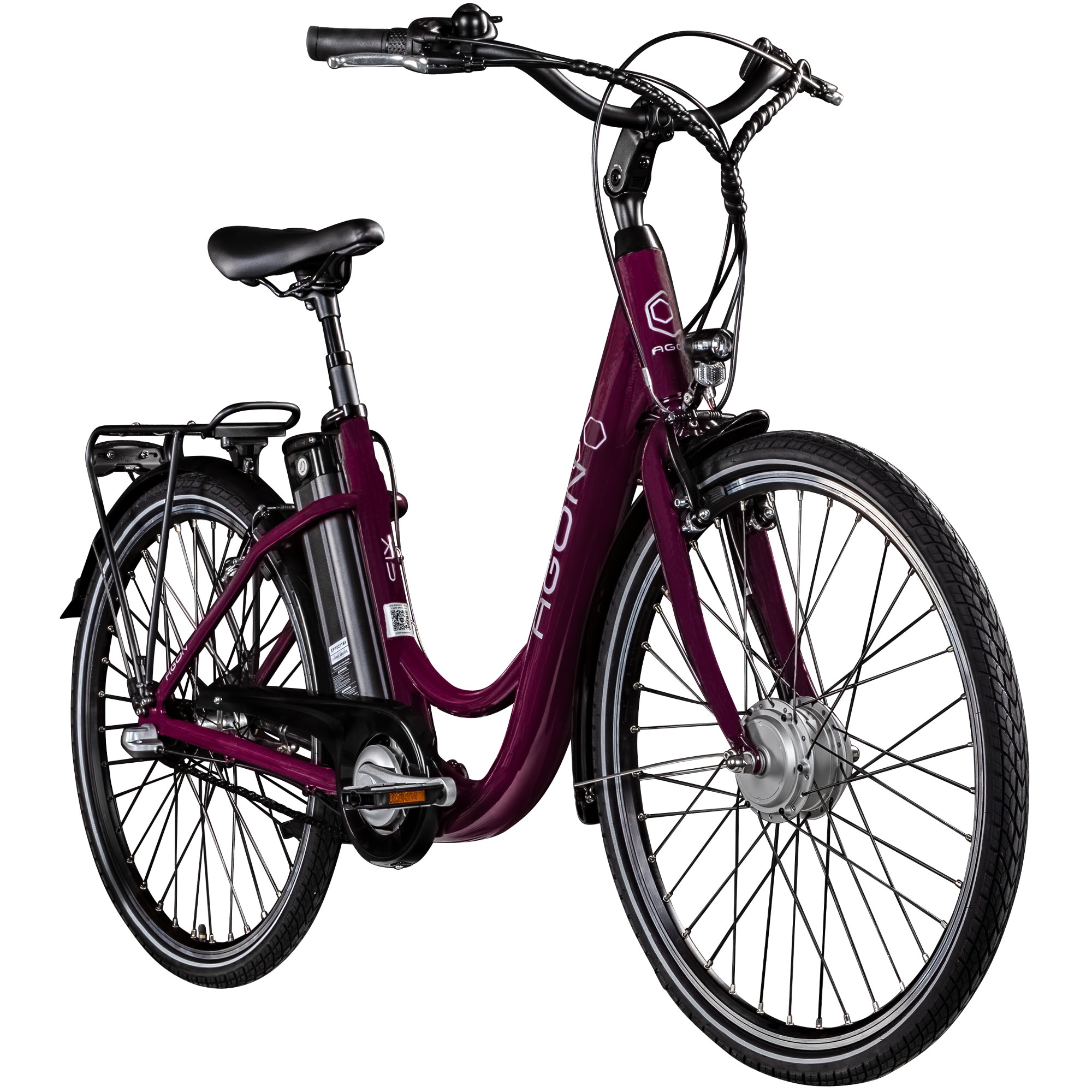 Agon Axis E-Bike 26 Zoll Citybike Damen Herren 140 - 165 cm Pedelec mit Nabenmotor Fahrrad 3 Gang und Beleuchtung StVZO - Bild 1