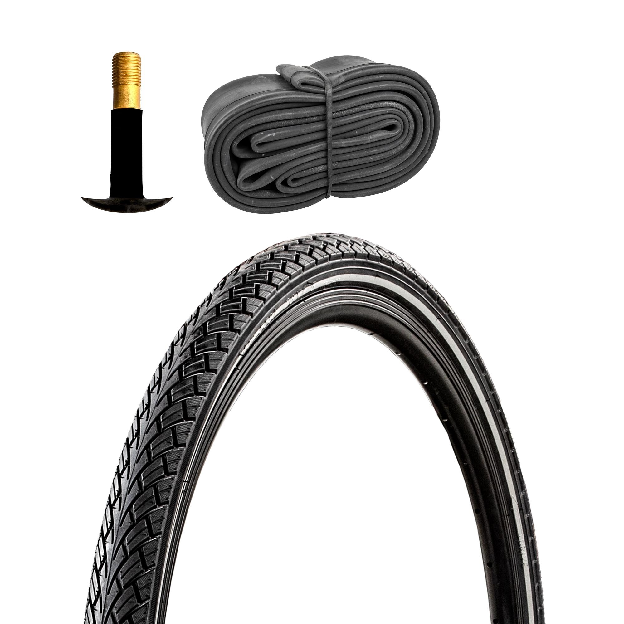 Z&uuml;ndapp Fahrradreifen Trekking City 1 Reifen 20 x 1,75" schwarz Reflex mit 1 Schlauch AV - Bild 1