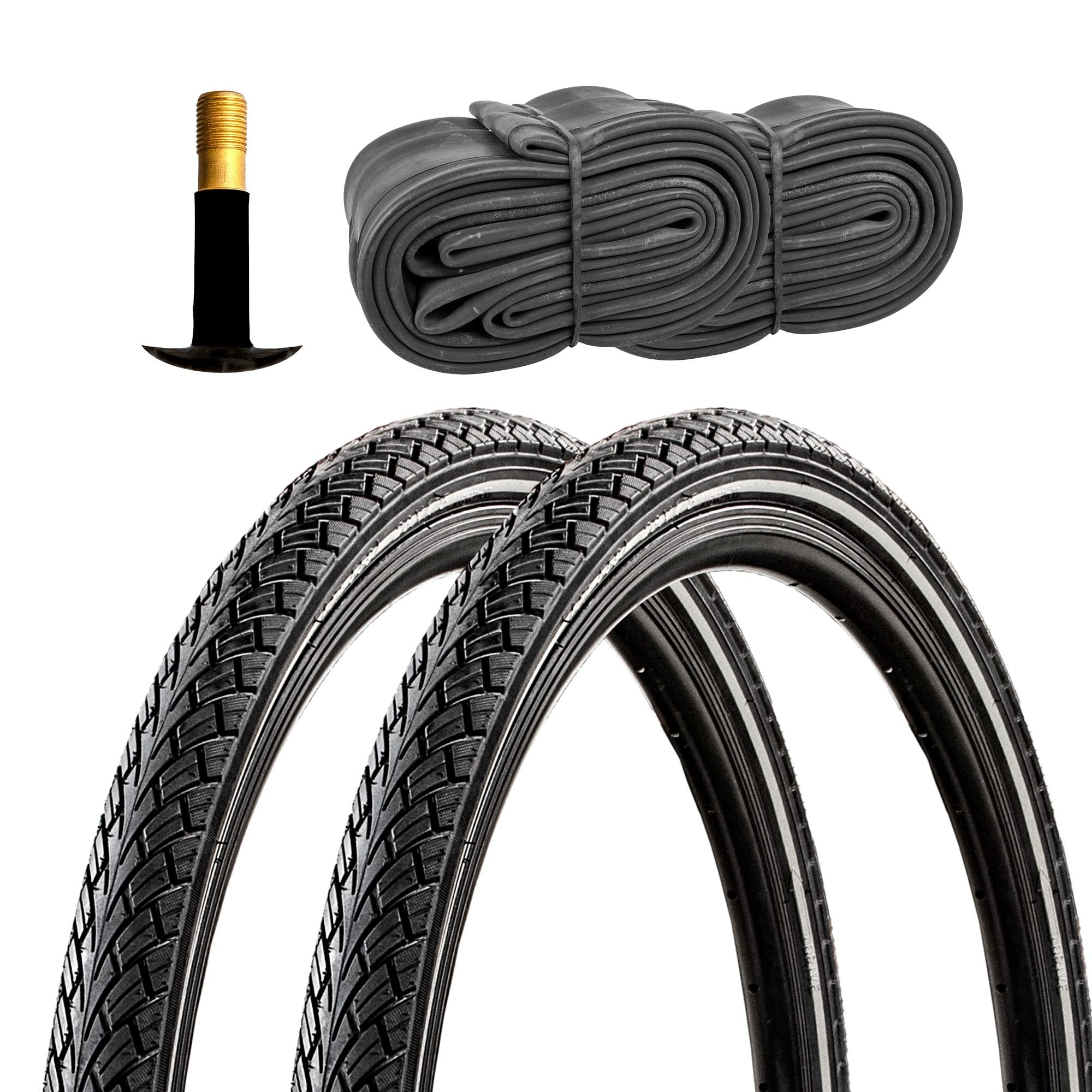 Z&uuml;ndapp Fahrradreifen Trekking City 2 Reifen 26 x 1,75" schwarz Reflex mit 2 Schl&auml;uchen AV - Bild 1