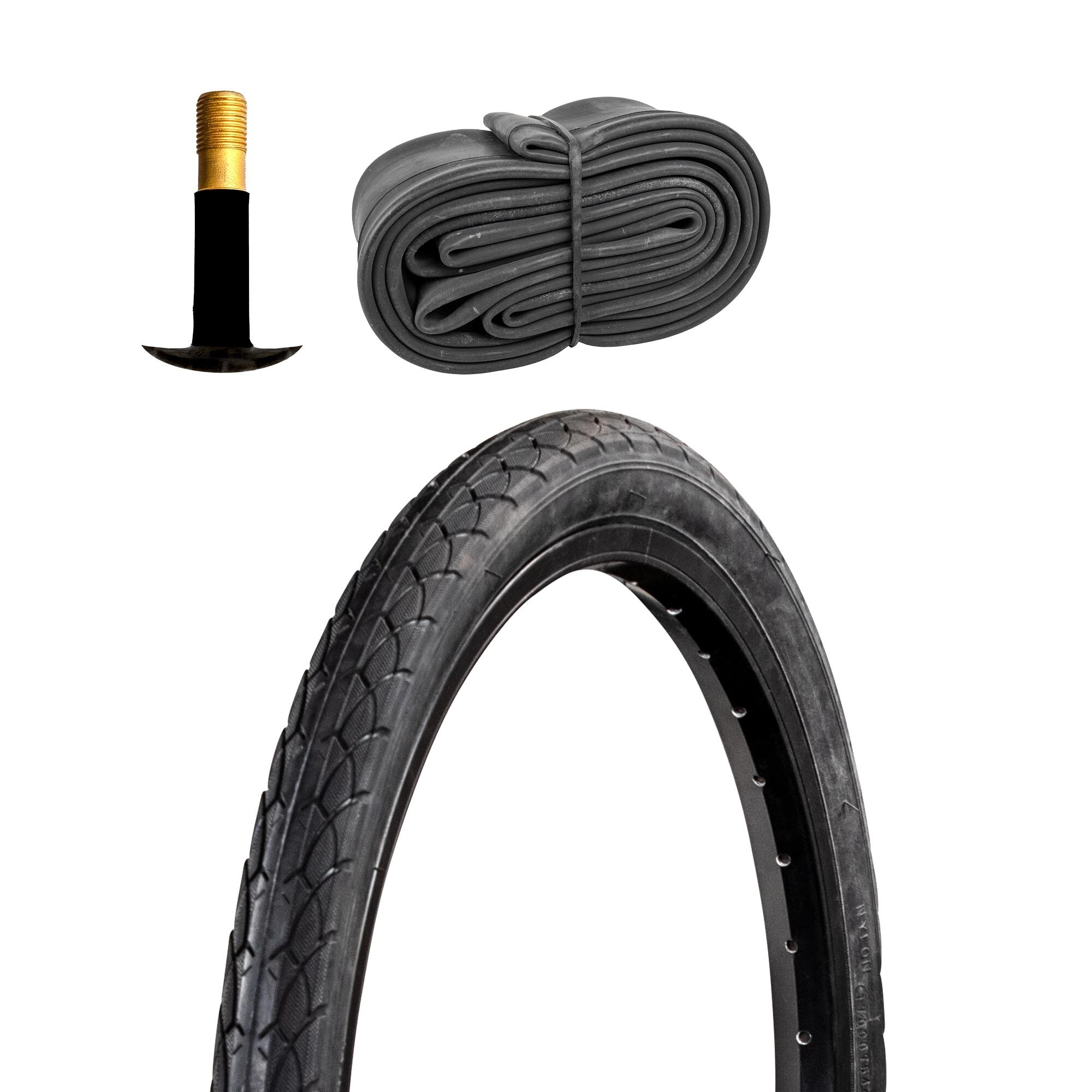 CST Fahrradreifen mit Stra&szlig;enprofil City Kinderrad 1 Reifen 20 x 1,75" schwarz mit 1 Schlauch AV - Bild 1