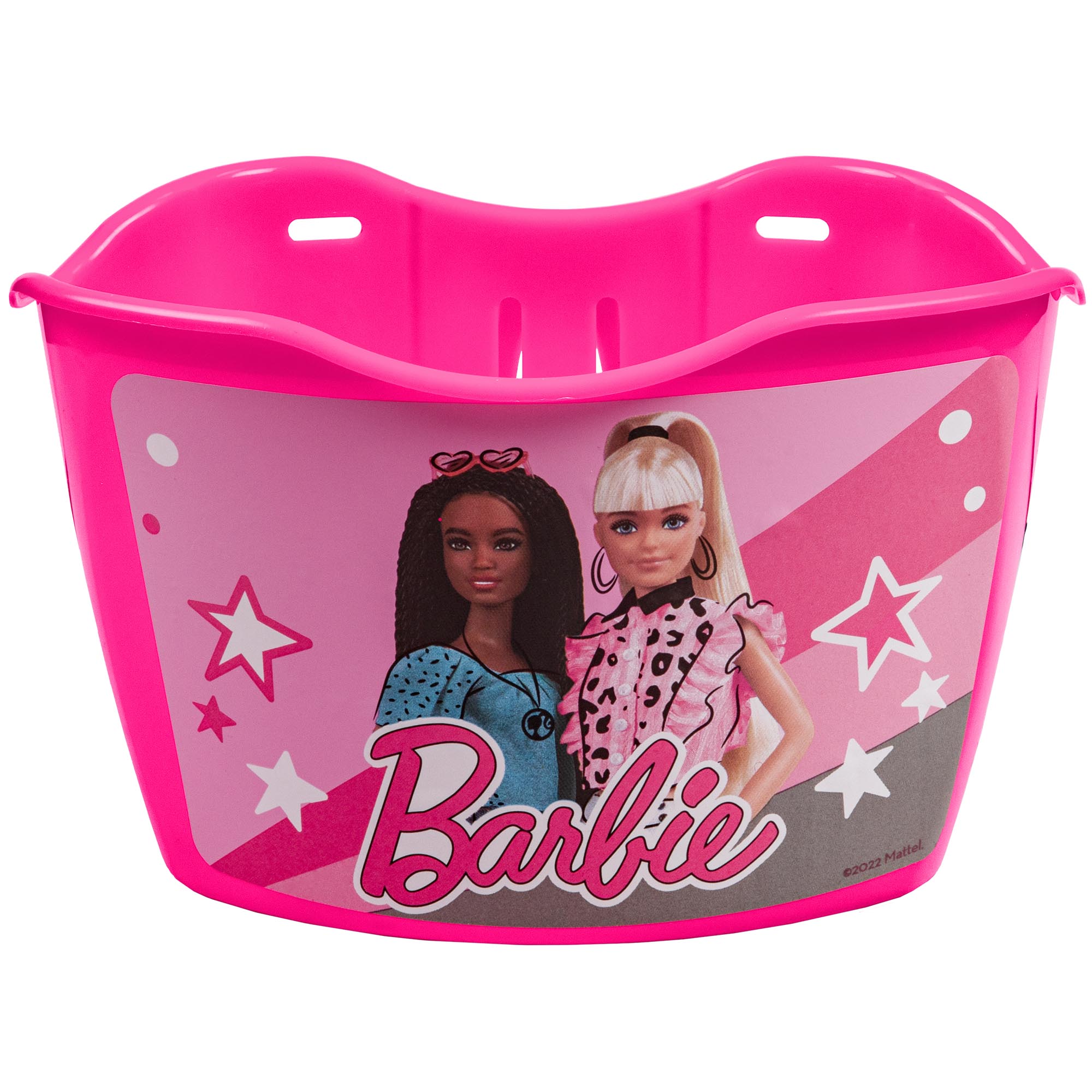 Barbie Fahrradkorb vorne Kinderfahrrad pink Fahrrad Korb vorne f&uuml;r Kinderrad aus Kunststoff mit Motiv - Bild 1