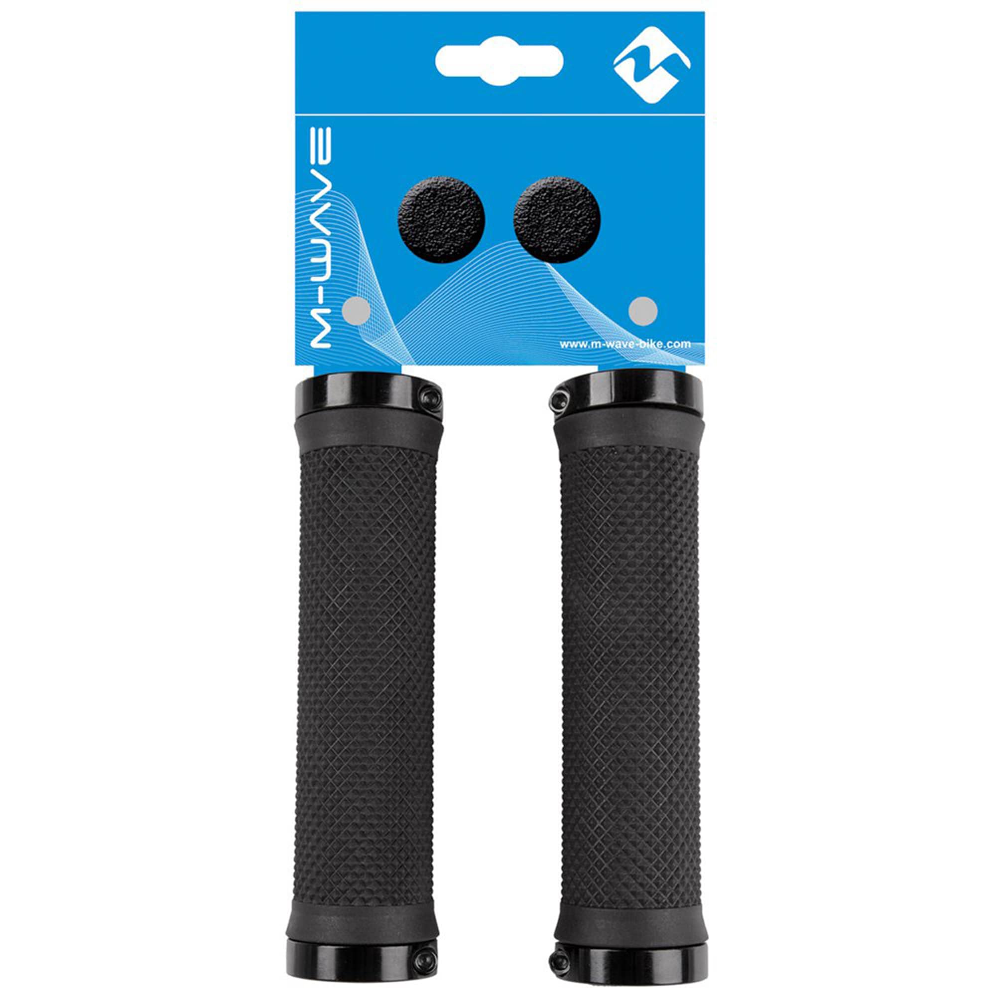 M-Wave Cloud Slick Fix Griffe 130 mm Fahrradgriffe Grips Lenkergriffe MTB (schwarz) - Bild 1
