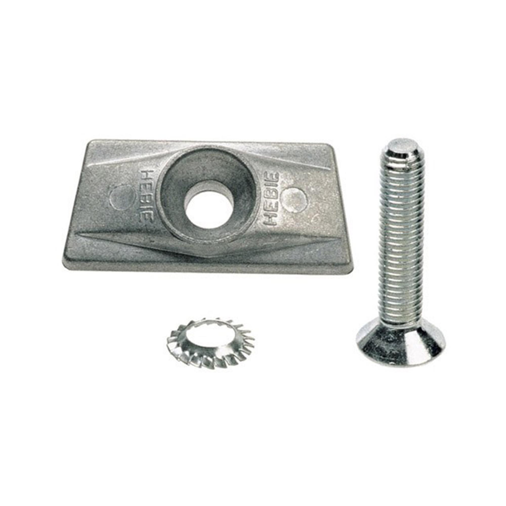 Hebie Adapterplatte f&uuml;r Fahrrad Zweibeinst&auml;nder Fahrradst&auml;nder Adapter Platte mit Schraube M10x65 - Bild 1