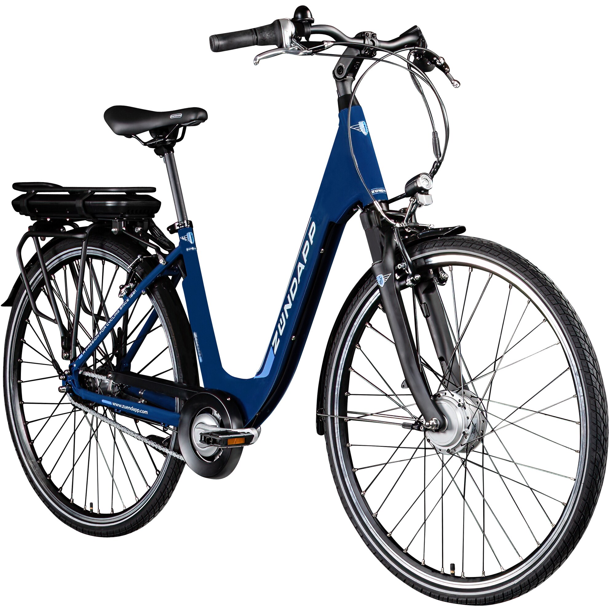 Z&uuml;ndapp Z600 City E Bike Damen 28 Zoll Elektrofahrrad 7 Gang Nabenschaltung 150 - 165 cm Elektro Damenfahrrad dunkelblau - Bild 1