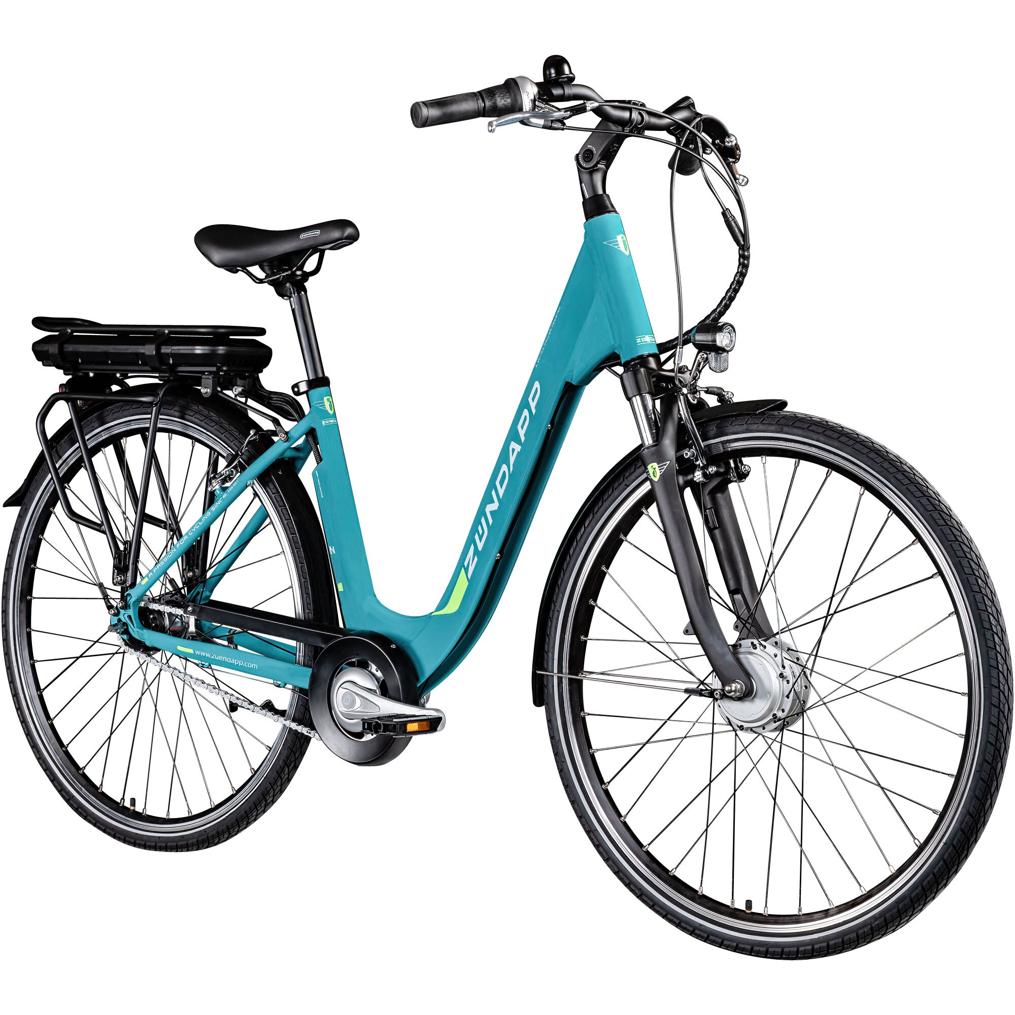 Z&uuml;ndapp Z600 City E Bike Damen 28 Zoll Elektrofahrrad 7 Gang Nabenschaltung 150 - 165 cm Elektro Damenfahrrad t&uuml;rkisblau - Bild 1