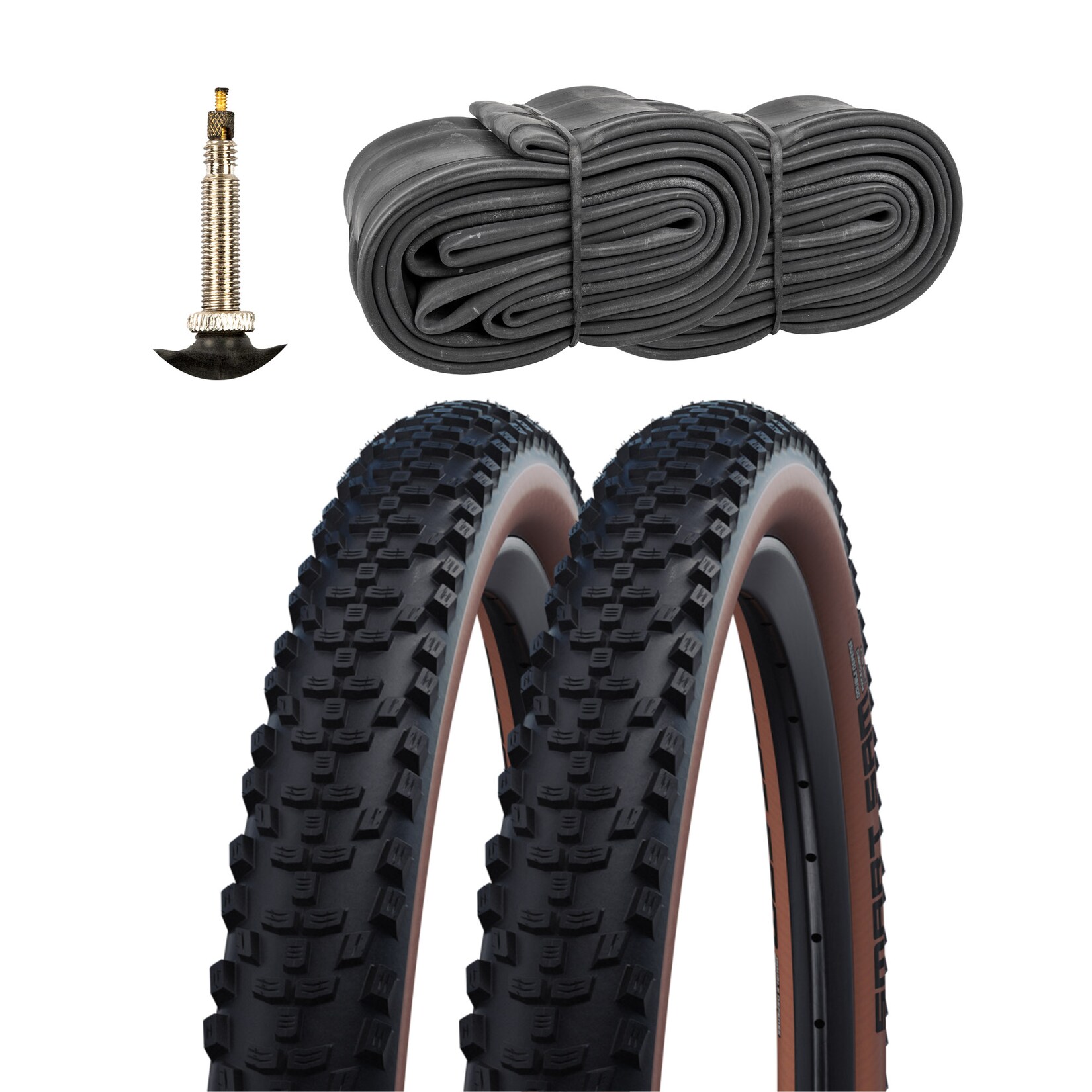 Schwalbe Smart Sam HS624 Fahrradreifen Addix Performance Fahrradmantel Fahrrad MTB 2 Reifen mit Schläuchen FV | 04250845957854