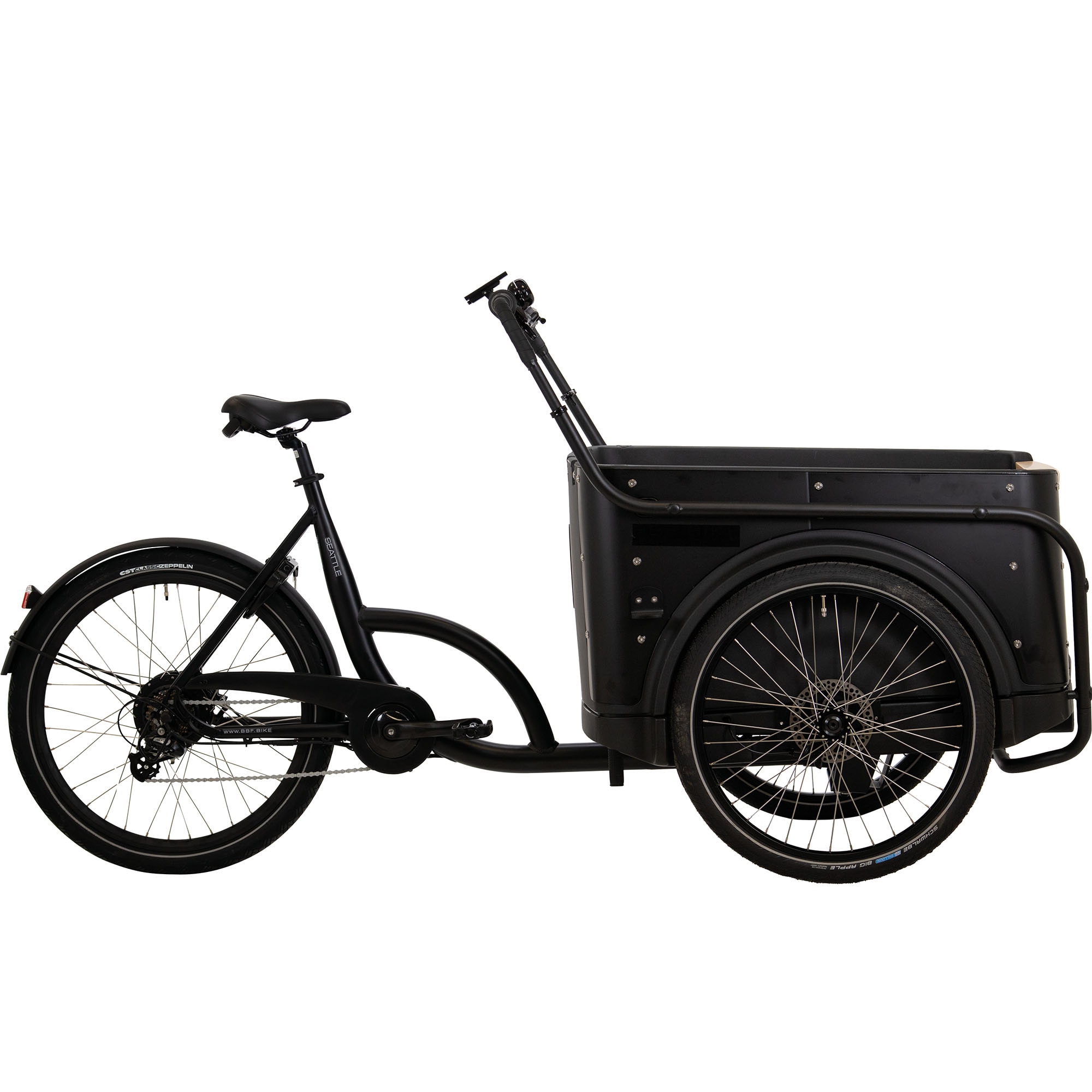 BBF eCargorider 3.1 Royal Lastenrad 26/24 Zoll Elektro Lastenfahrrad Cargo Bike Damen Herren Cargo Cycle bis 132 kg Zuladung schwarz - Bild 1