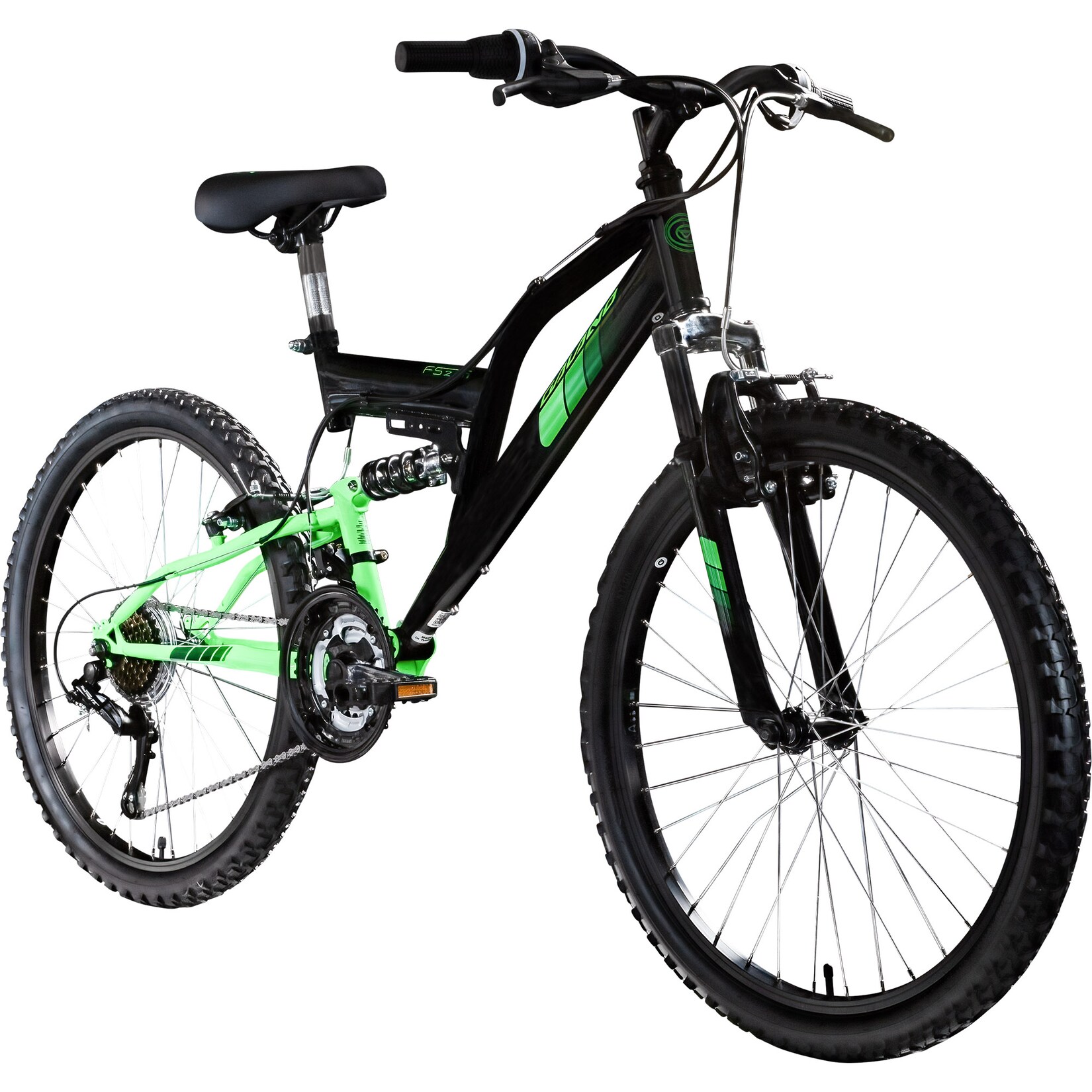 Galano FS240 Mountainbike Kinderfahrrad 24 Zoll Fahrrad 130 - 145 cm Fully ab 8 mit 18 Gängen Jugendfahrrad MTB