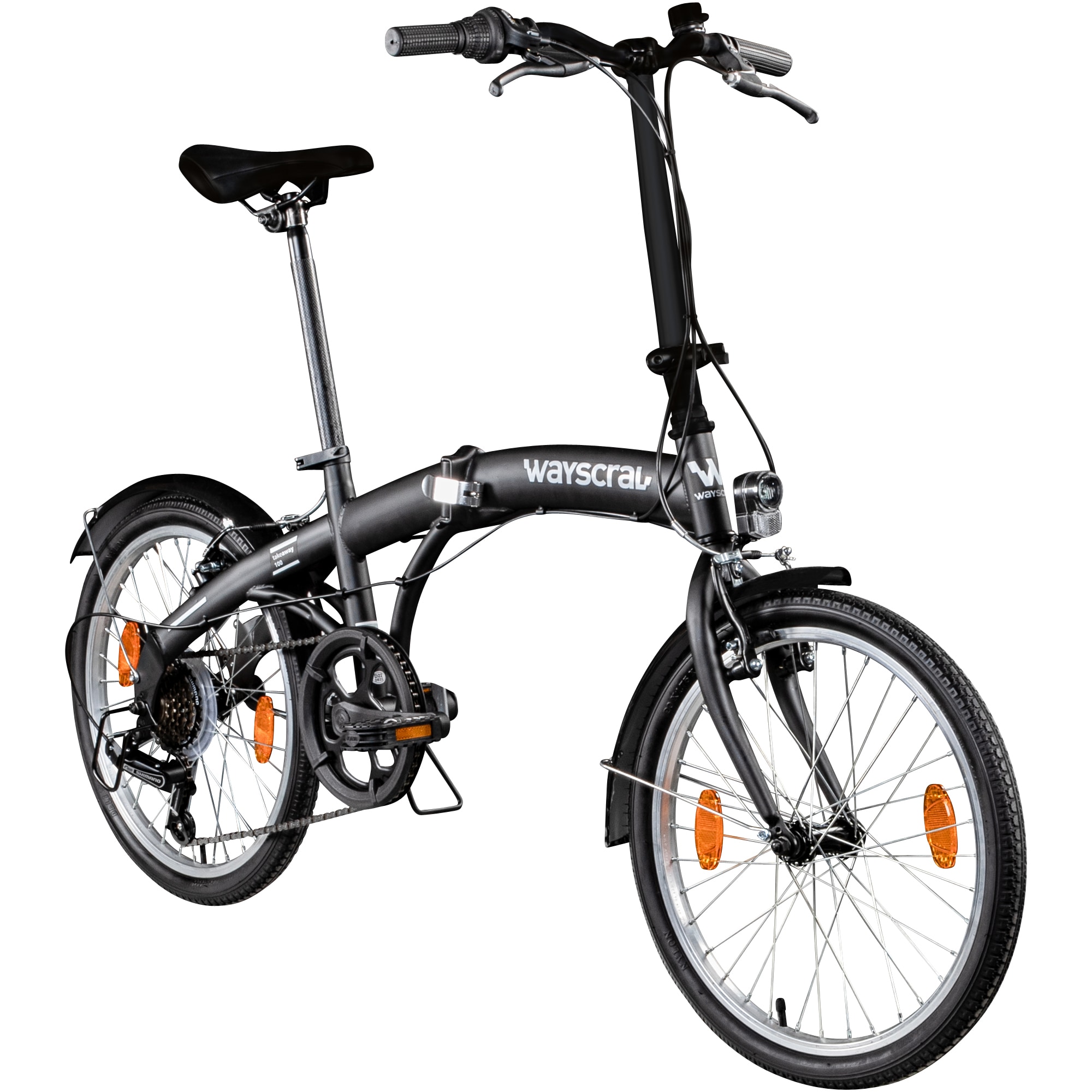 Wayscral Folder Klapprad 20 Zoll leichtes Klappfahrrad 155 - 185 cm Damen Herren Fahrrad Faltrad 6 G&auml;nge - Bild 1